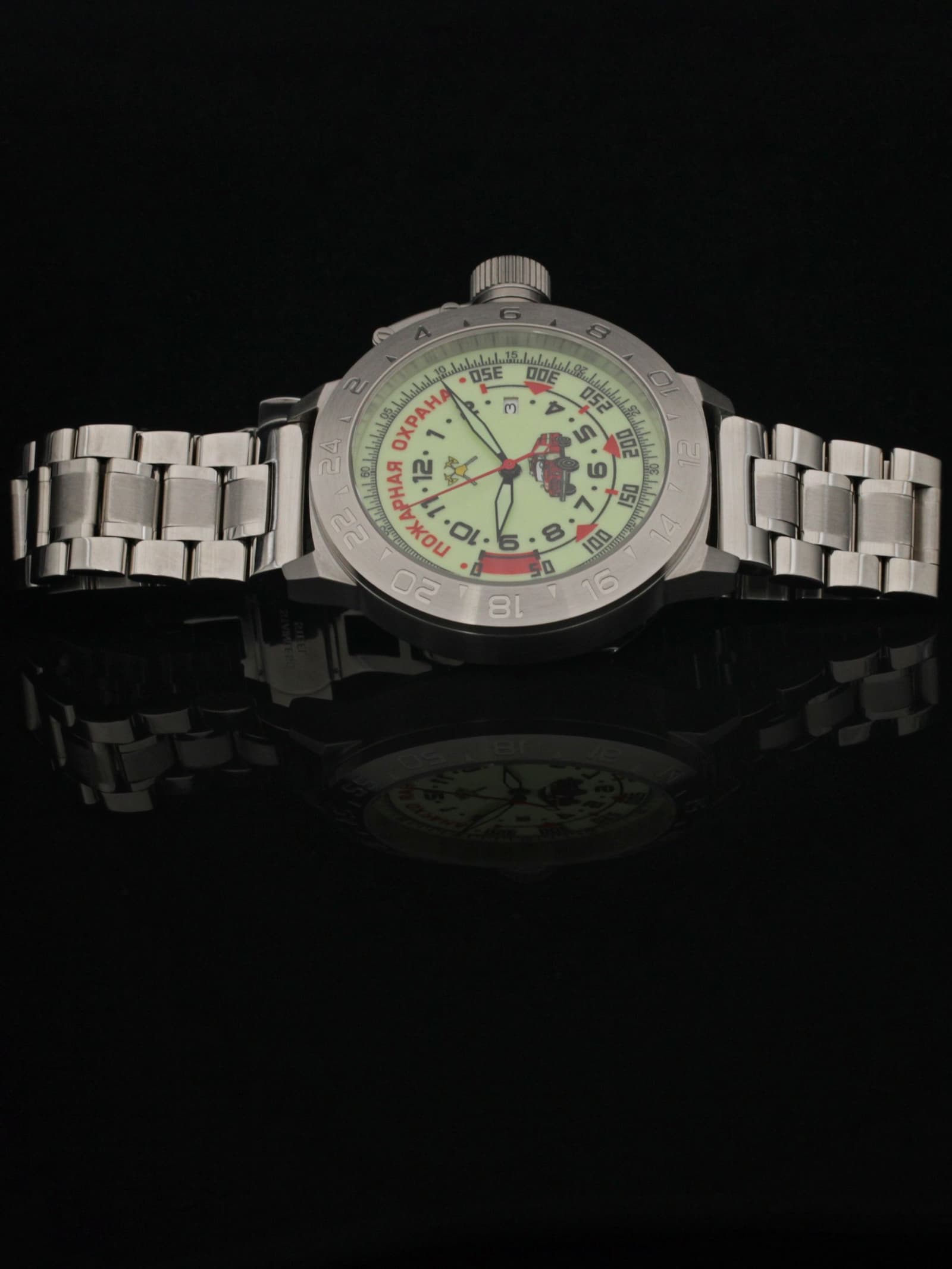 Часы Пожарная охрана (ЗИЛ) механические с автоподзаводом (Seiko NH35A) 52.330.2