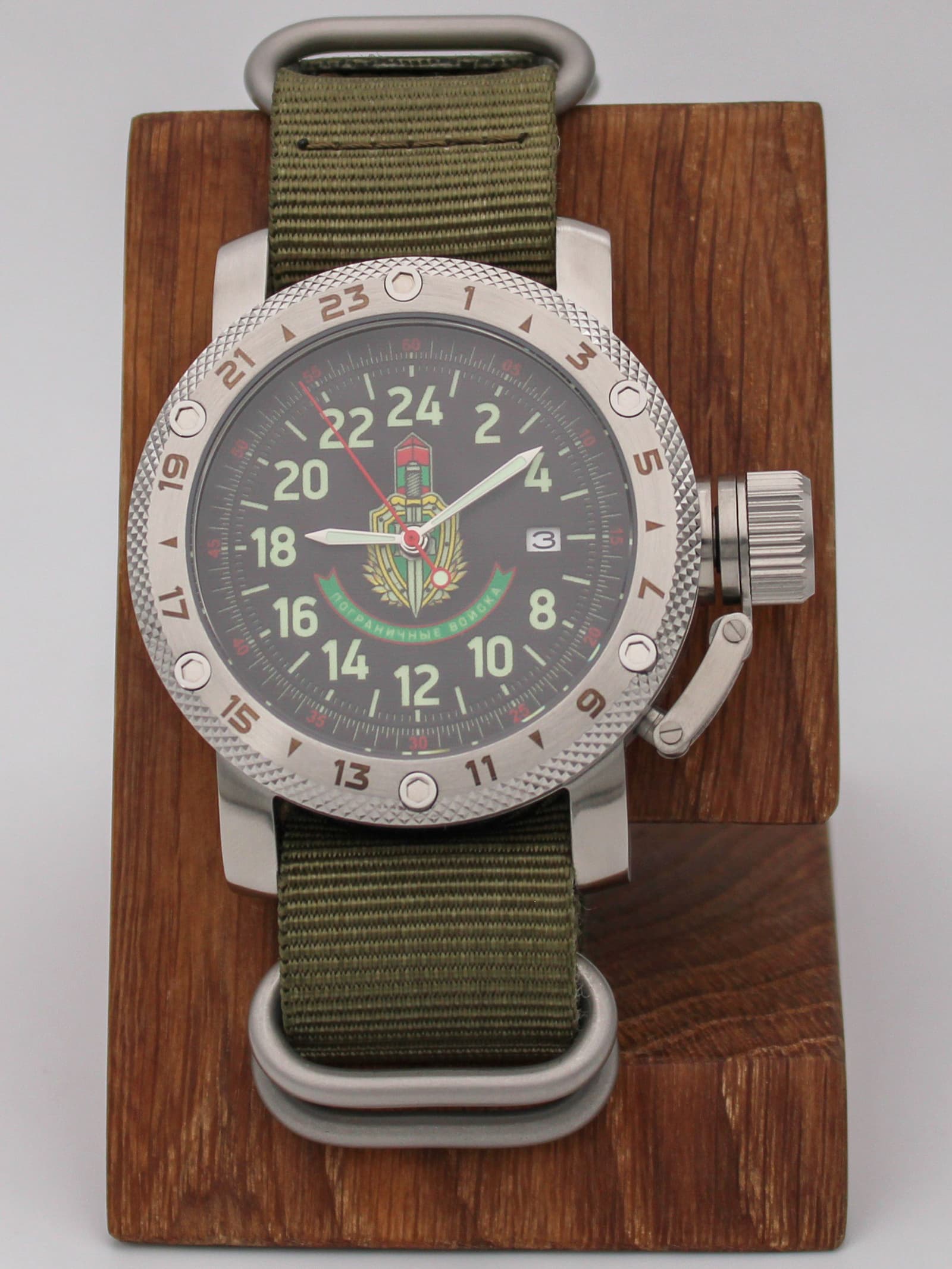 Часы Погранвойска механические с автоподзаводом (Seiko NH34A) 47.174.21