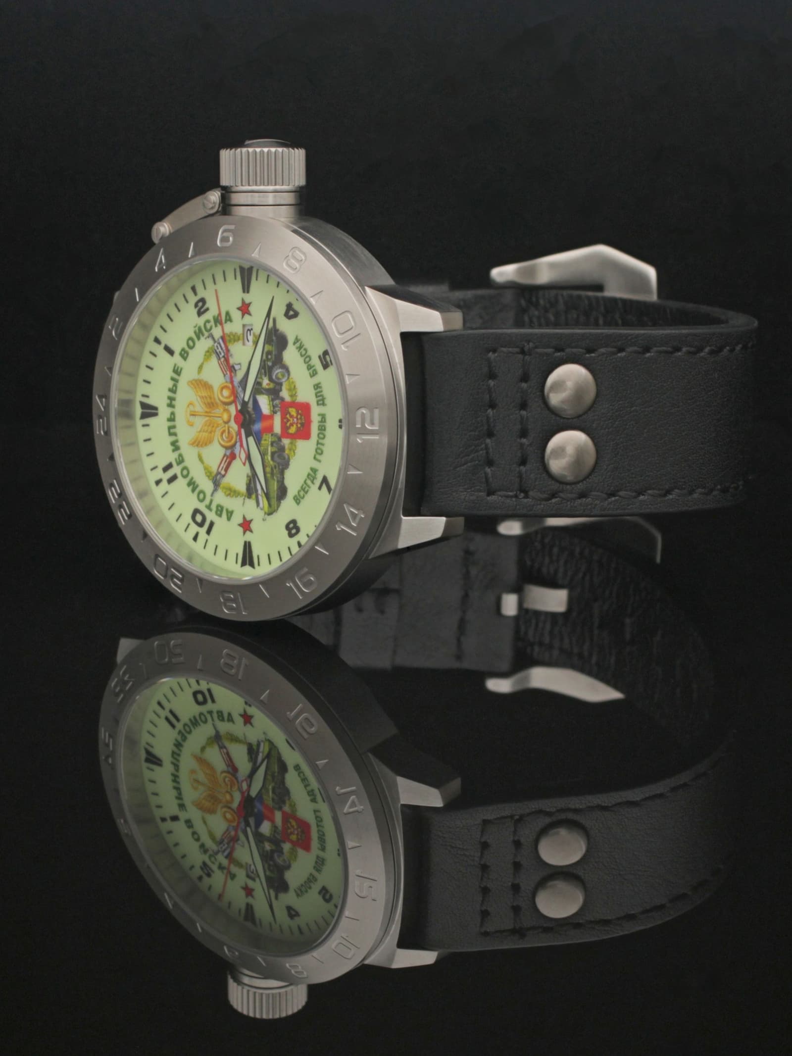 Часы Автомобильные войска механические с автоподзаводом (Seiko NH35A) 52.105.01