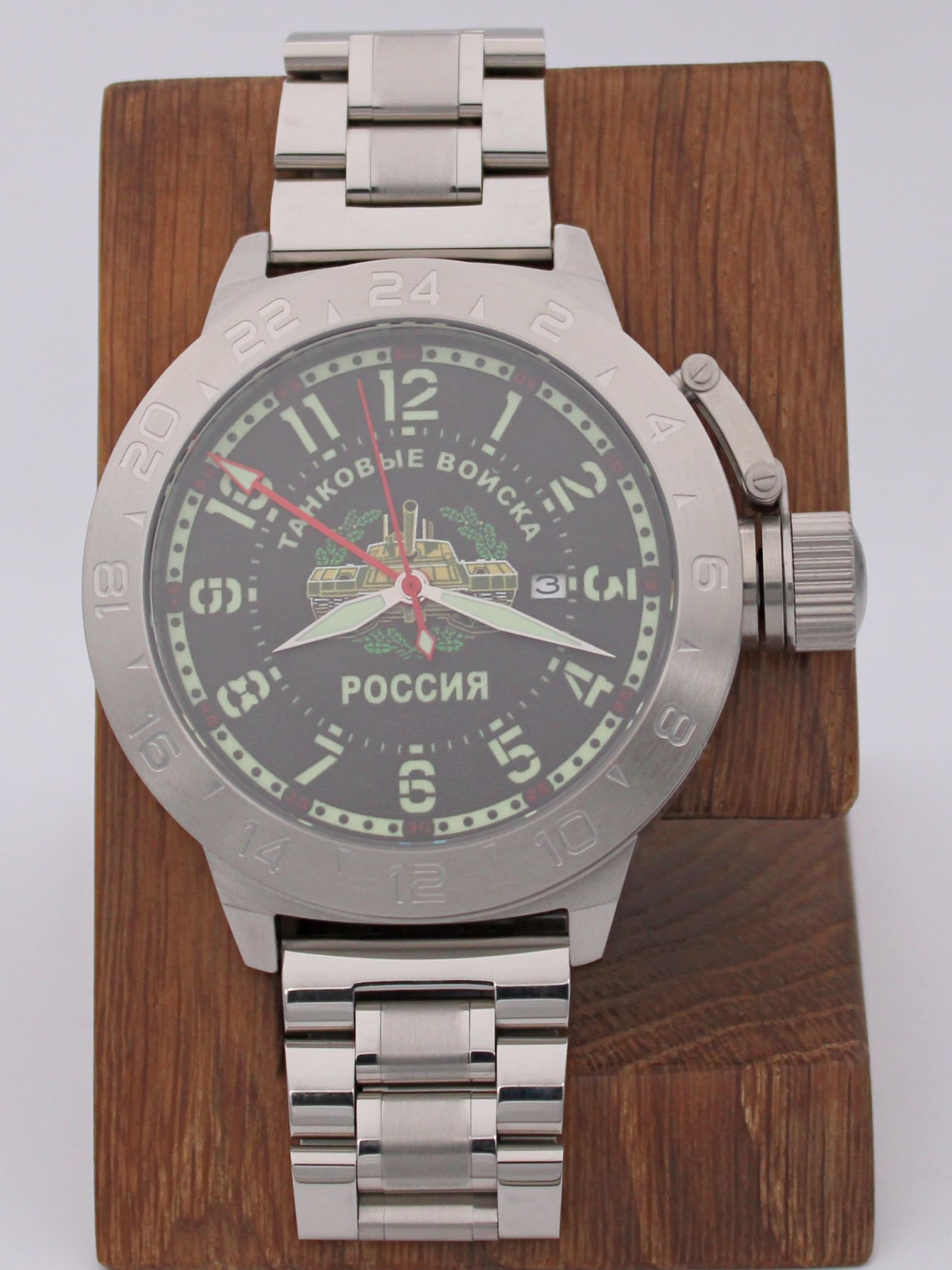 Часы Танковые войска механические с автоподзаводом (Seiko NH34A) 52.209.2