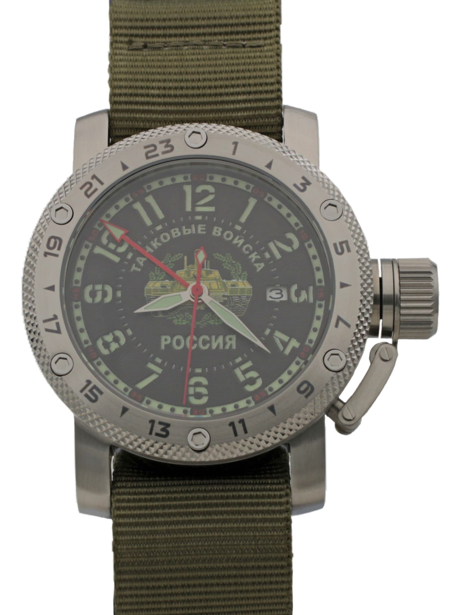 Часы Танковые войска механические с автоподзаводом (Seiko NH34A) 47.209.21