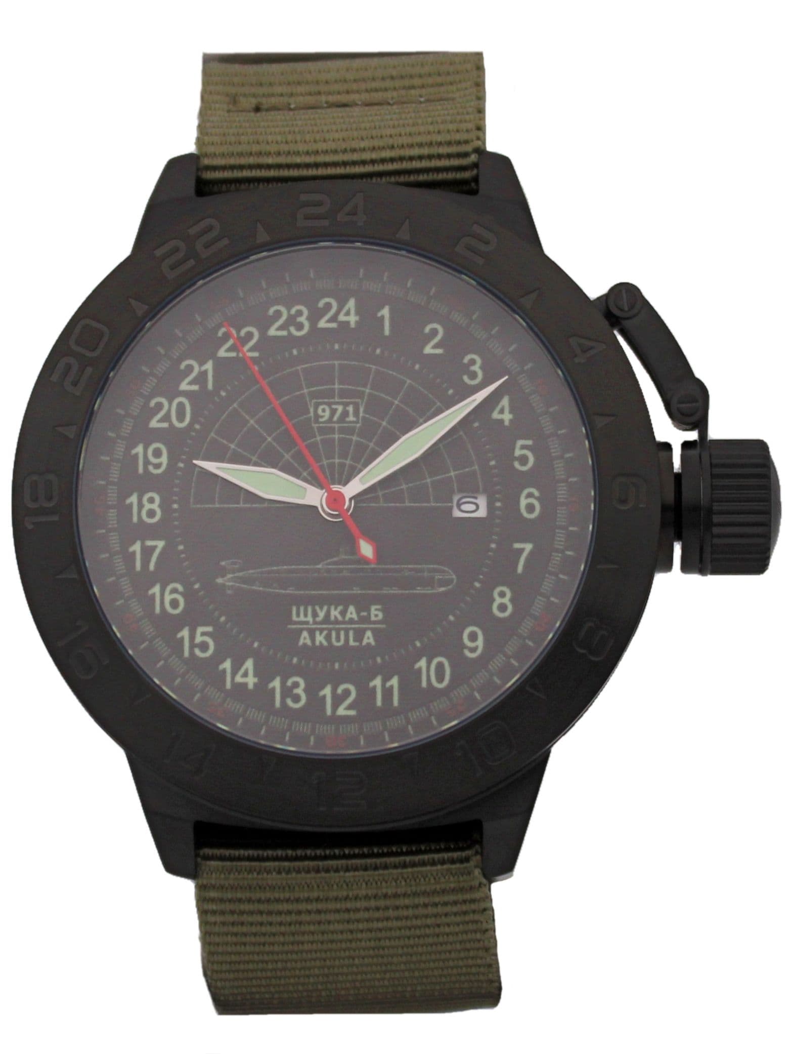 Часы 971 / Щука-Б (Akula) механические с автоподзаводом (Seiko NH34A) 152.063.21