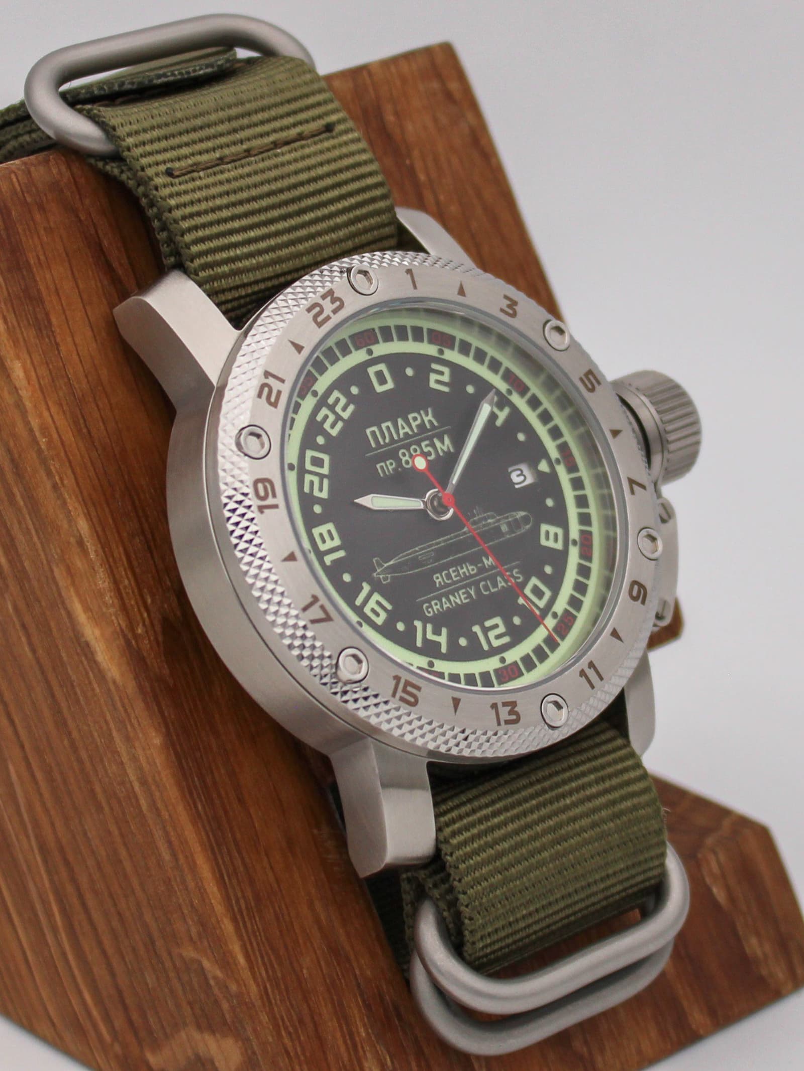 Часы ПЛАРК 885М Ясень-М (Graney class) механические с автоподзаводом (Seiko NH34A) 47.194.21