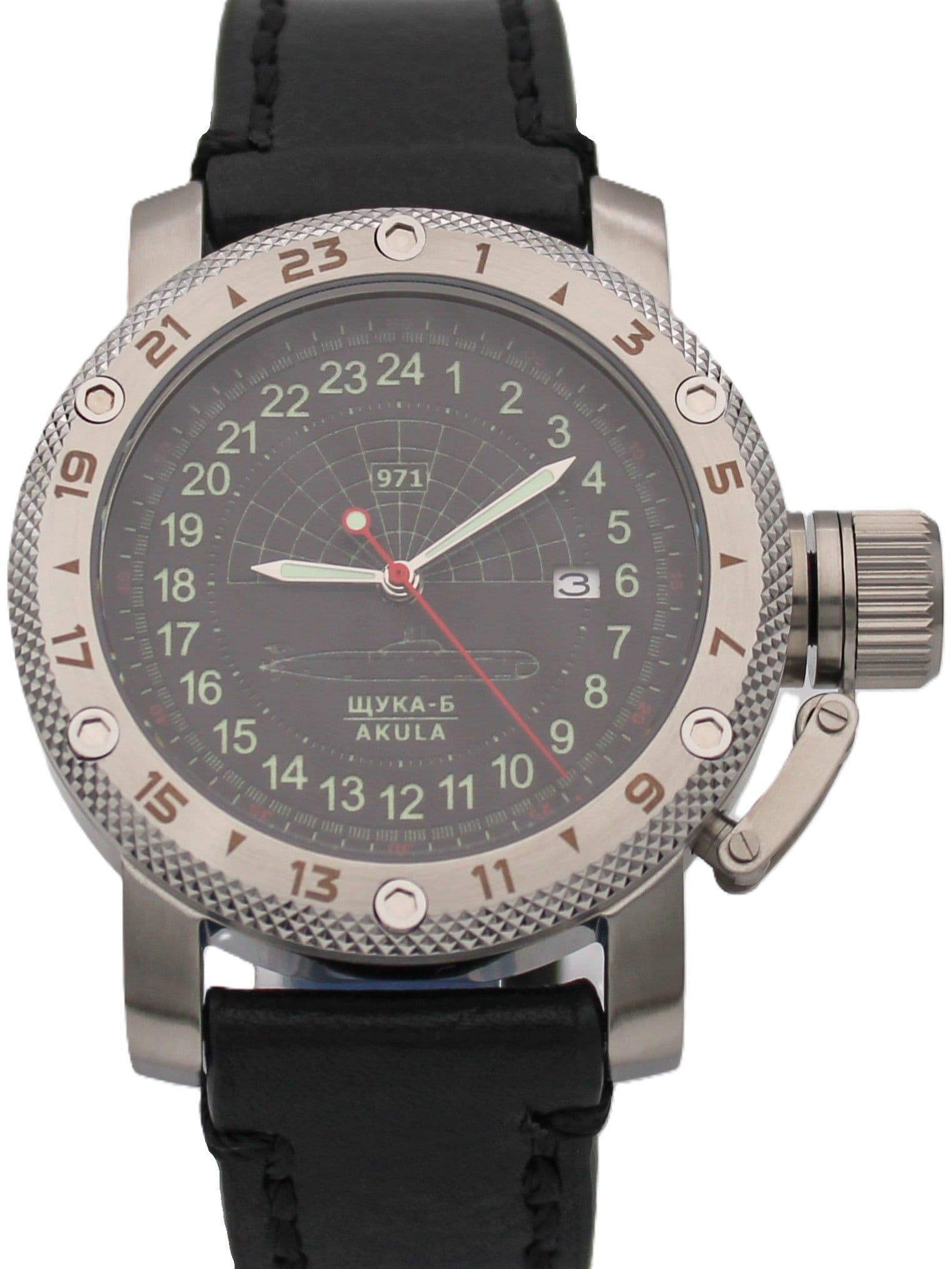 Часы 971 / Щука-Б (Akula) механические с автоподзаводом (Seiko NH34A) 47.063.01
