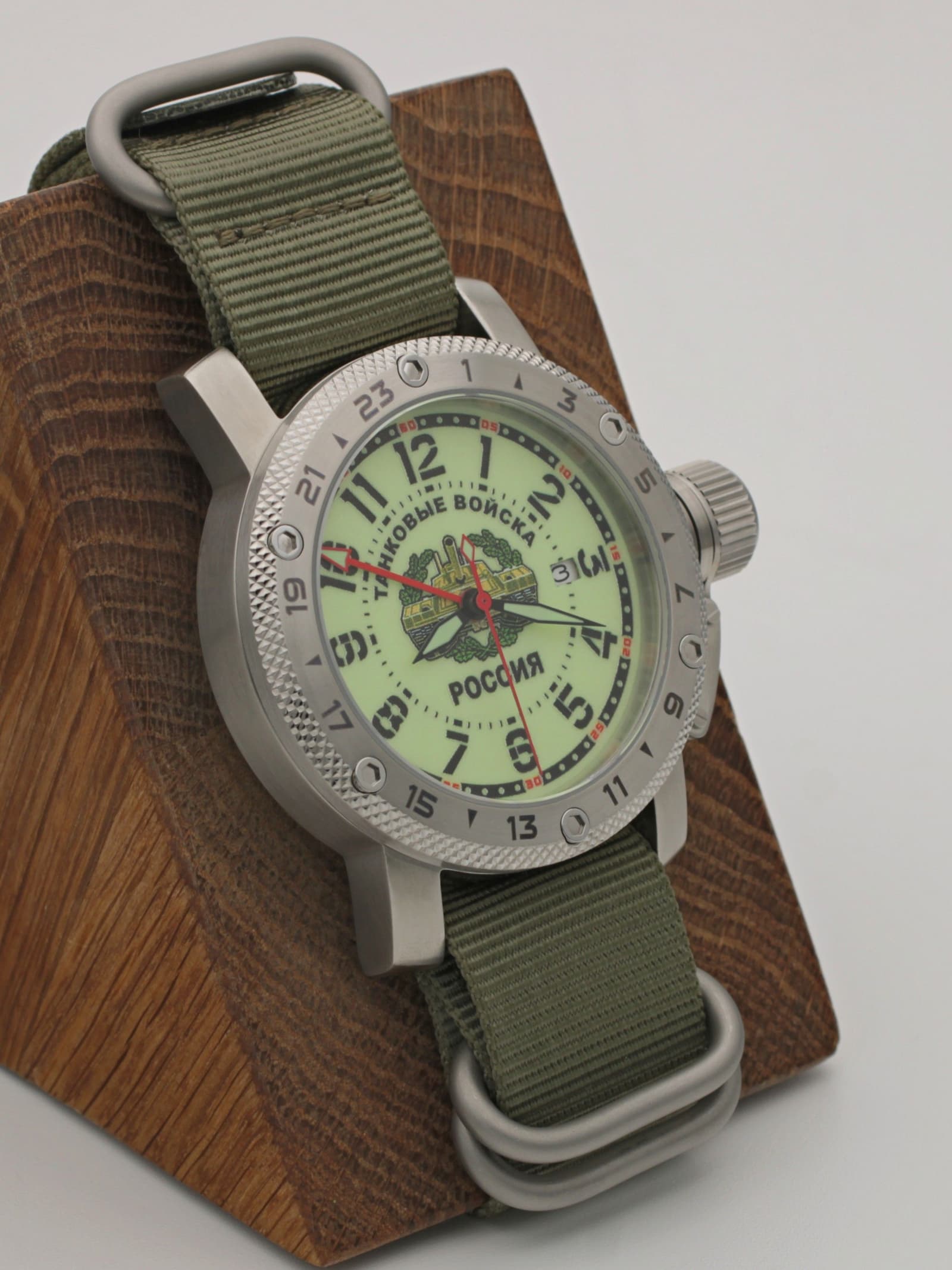 Часы Танковые войска механические с автоподзаводом (Seiko NH34A) 47.210.21
