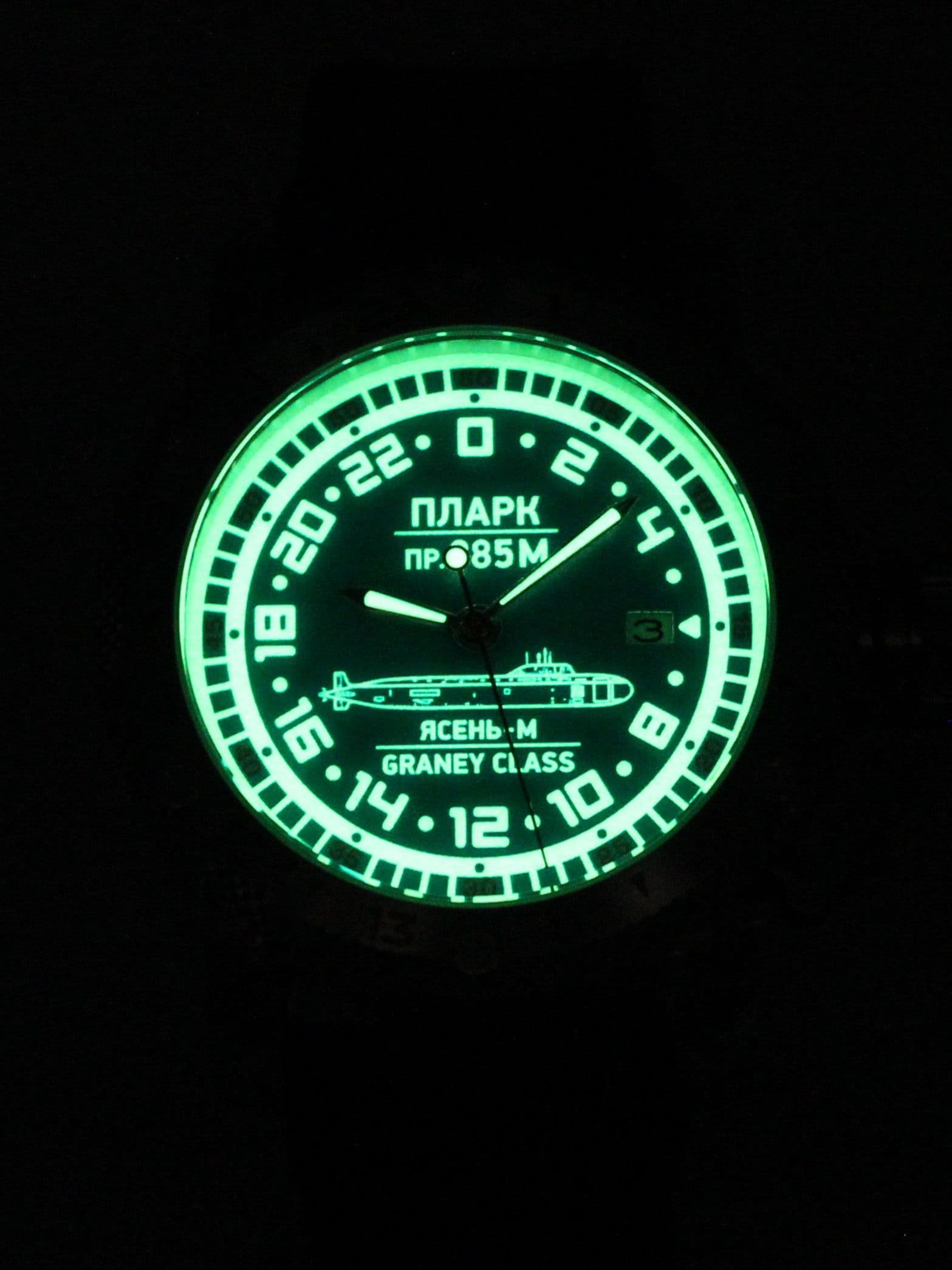 Часы ПЛАРК 885М Ясень-М (Graney class) механические с автоподзаводом (Seiko NH34A) 47.195.2
