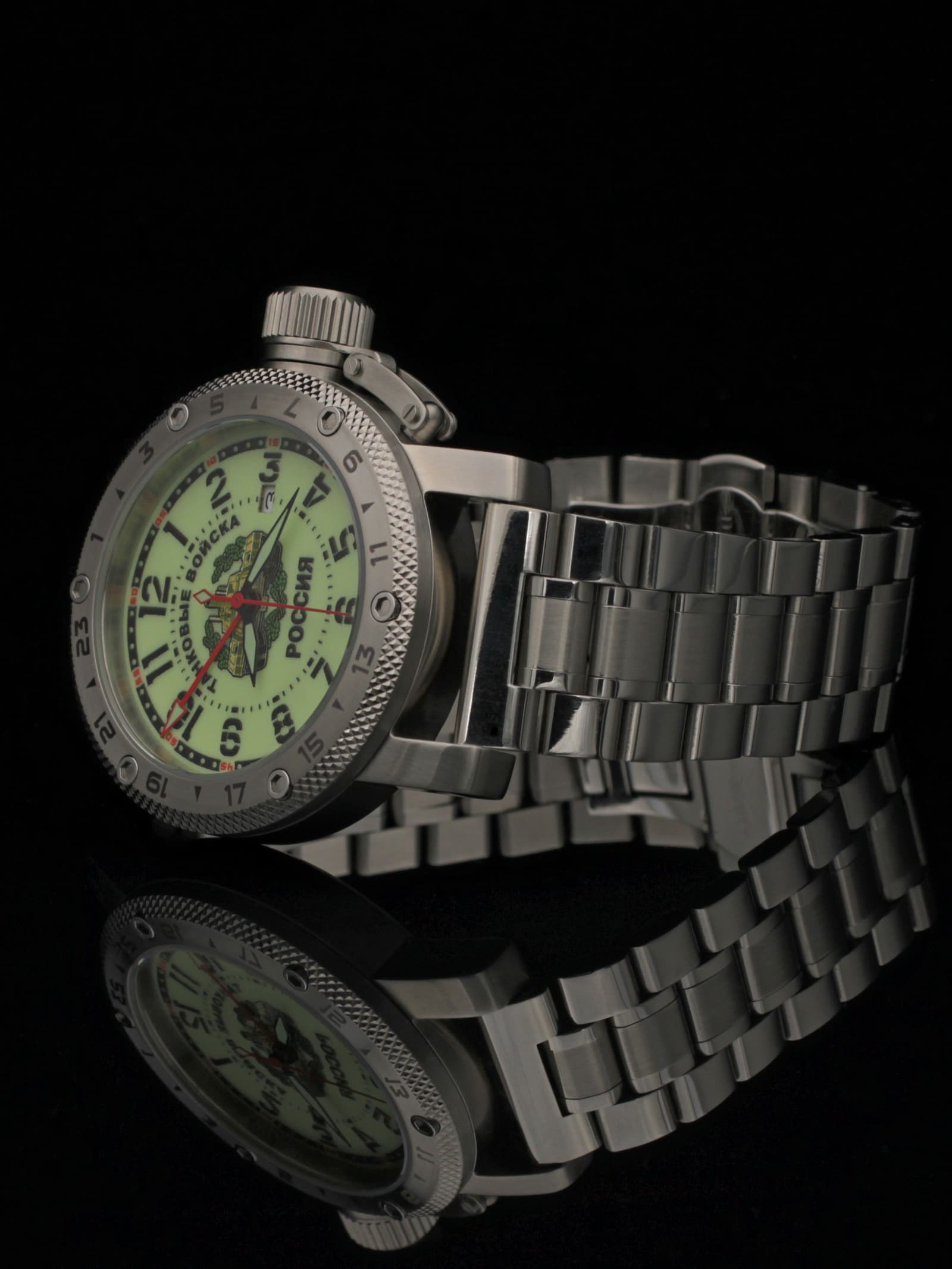 Часы Танковые войска механические с автоподзаводом (Seiko NH34A) 47.210.2