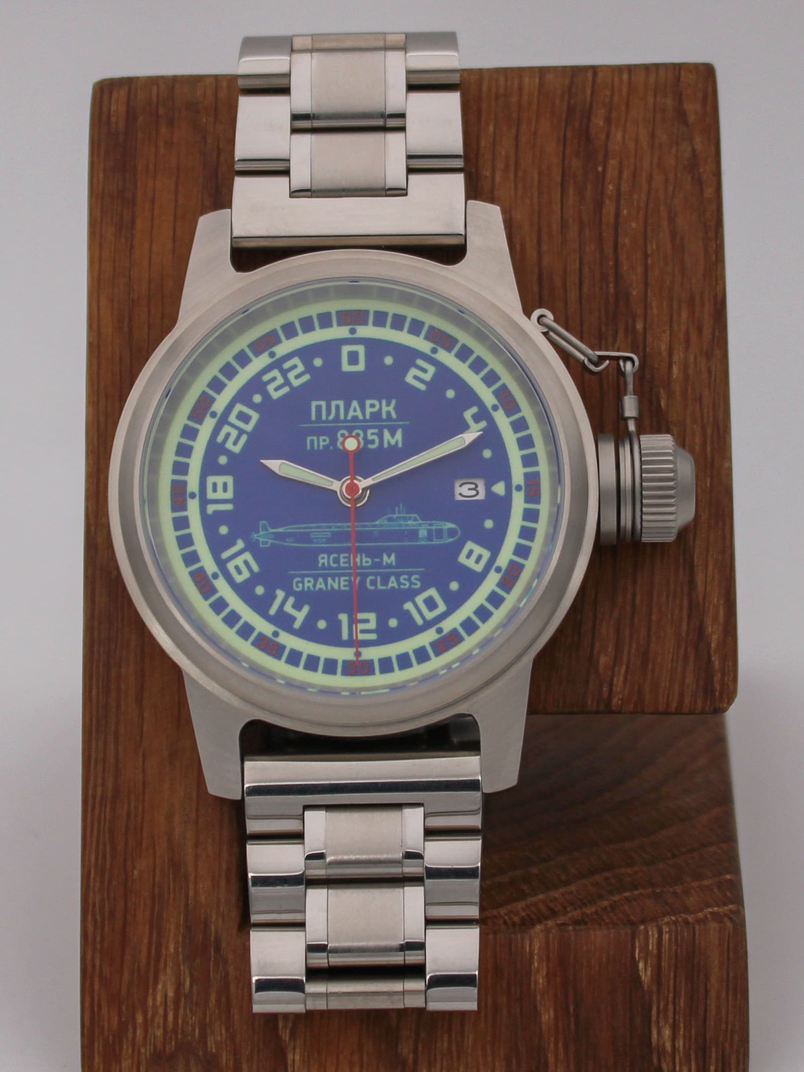 Часы ПЛАРК 885М Ясень-М (Graney class) механические с автоподзаводом (Seiko NH34A) 45.195.2