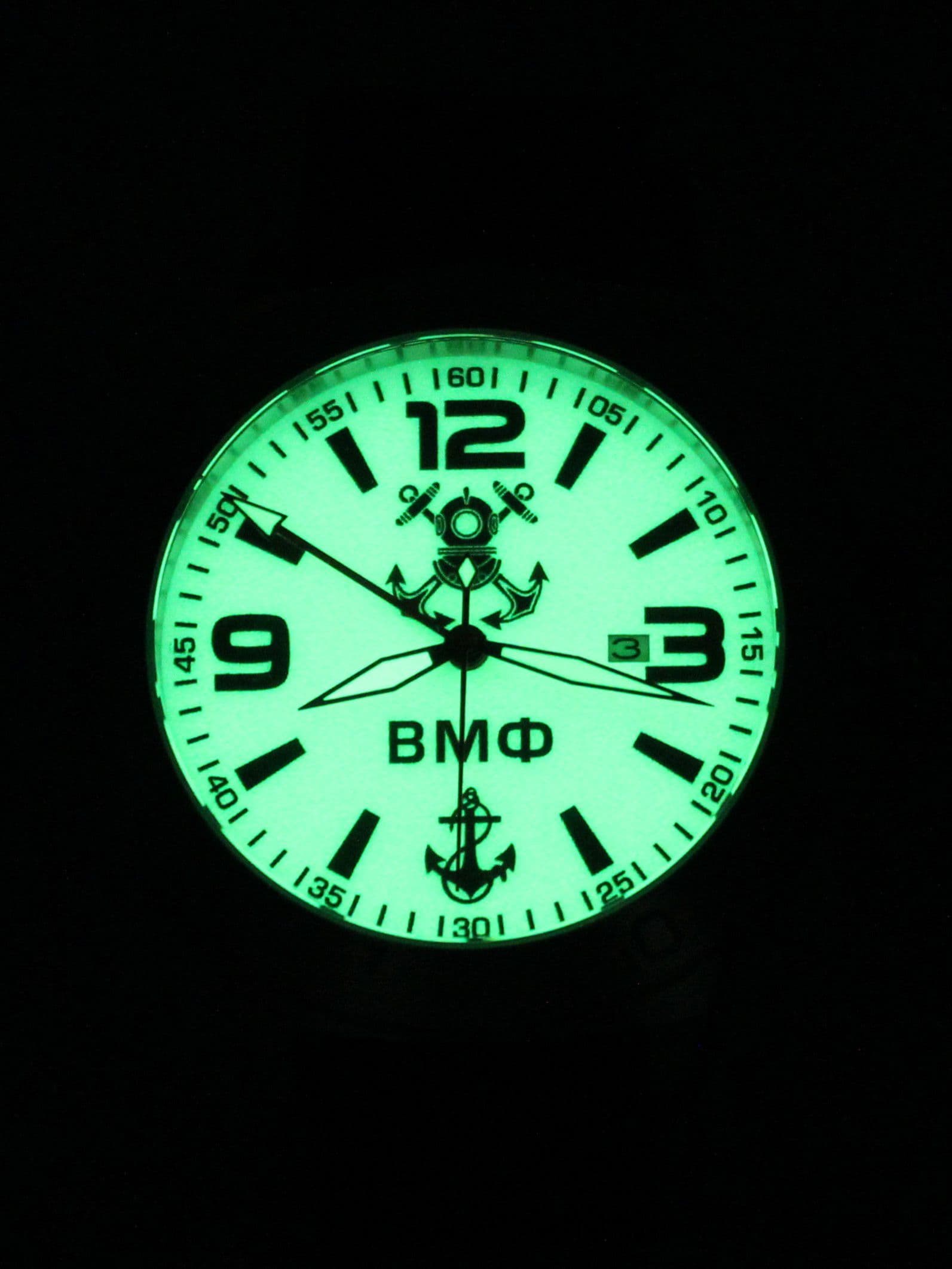 Часы ВМФ механические с автоподзаводом (Seiko NH34A) 52.025.2