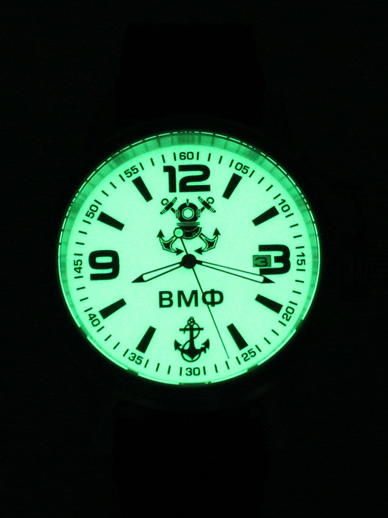 Часы ВМФ механические с автоподзаводом (Seiko NH35A) 45.025.2