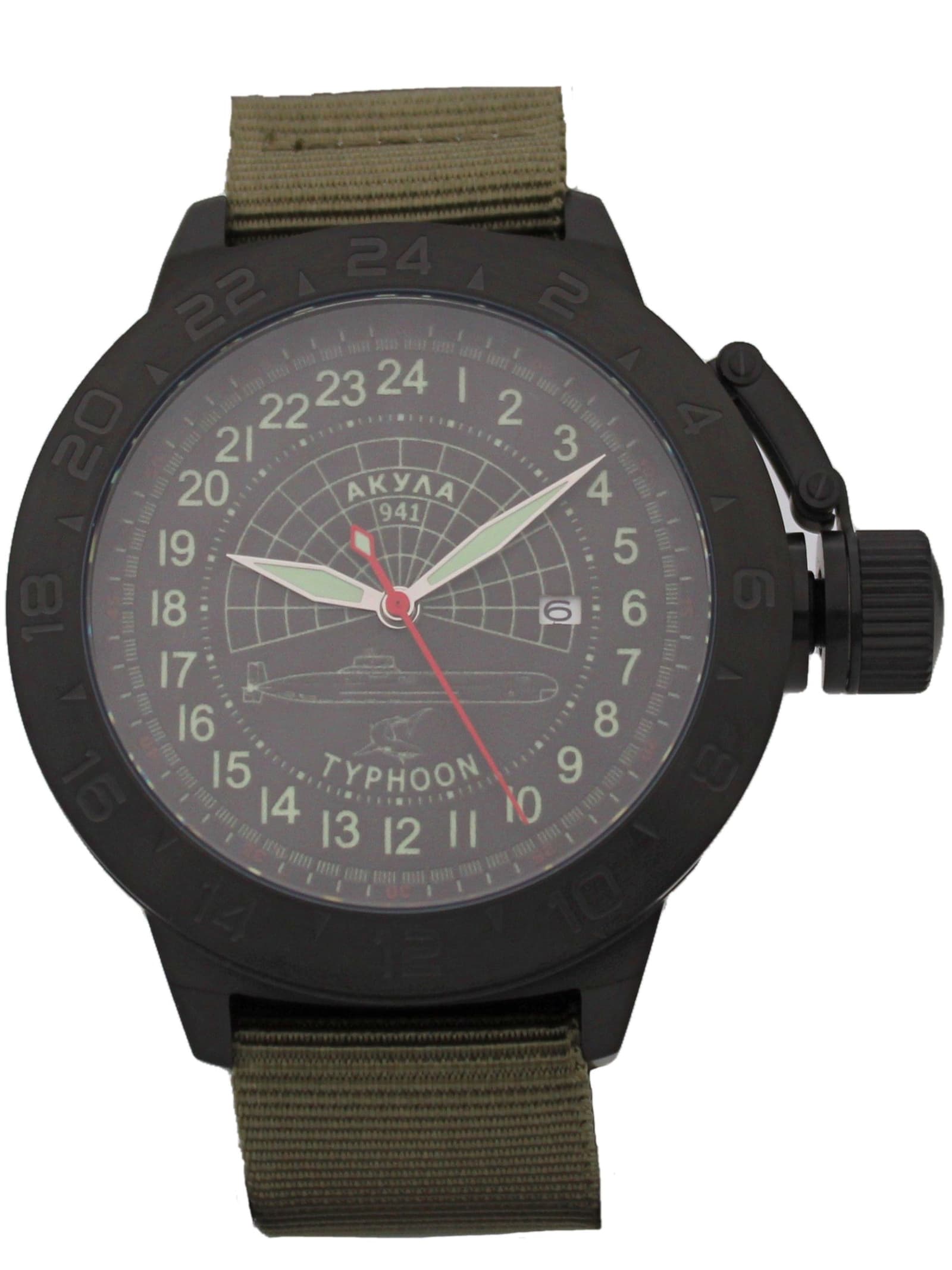Часы 941 / Акула (Typhoon) механические с автоподзаводом (Seiko NH34A) 152.145.21