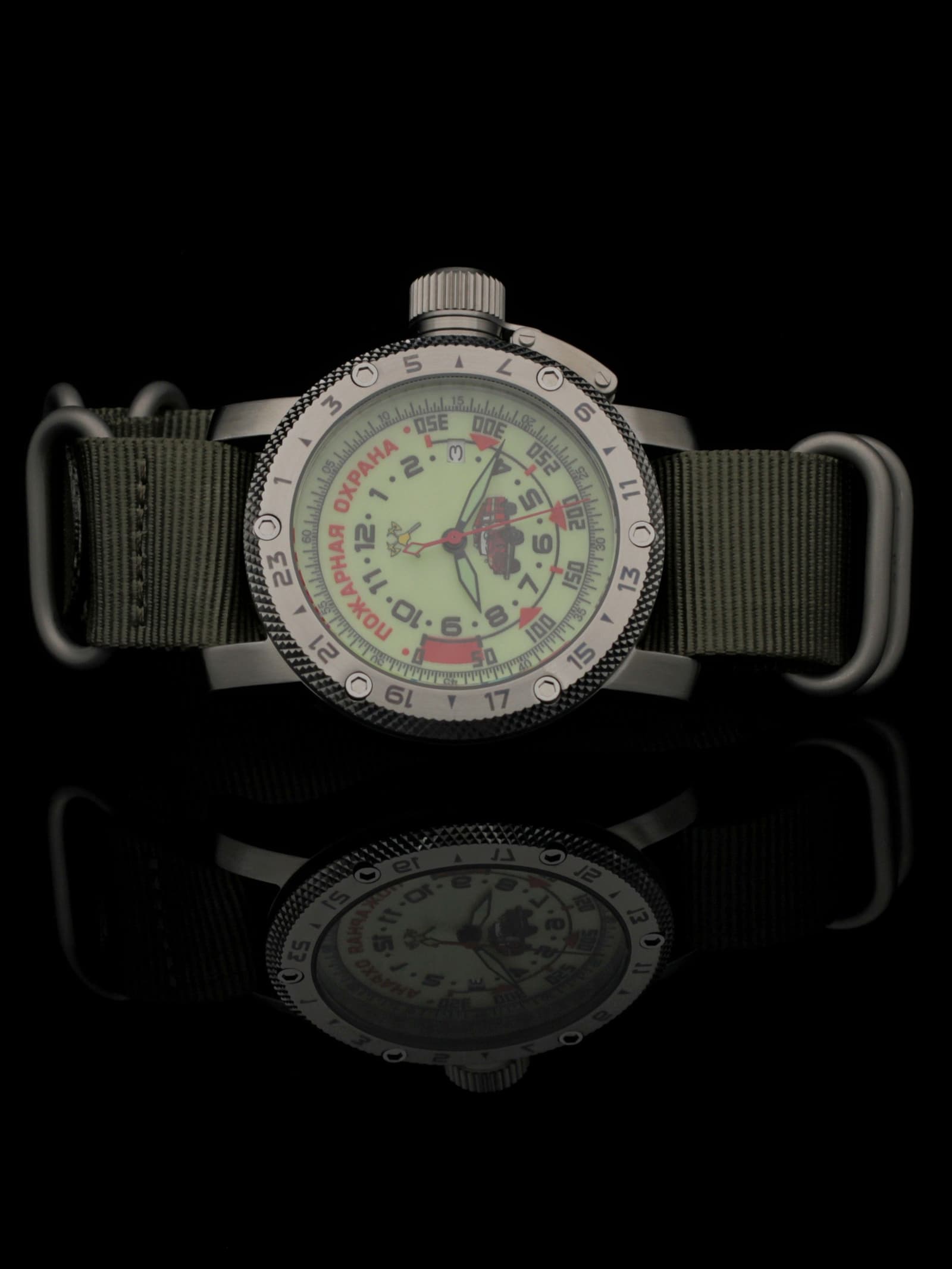 Часы Пожарная охрана (ЗИЛ) механические с автоподзаводом (Seiko NH35A) 47.330.21