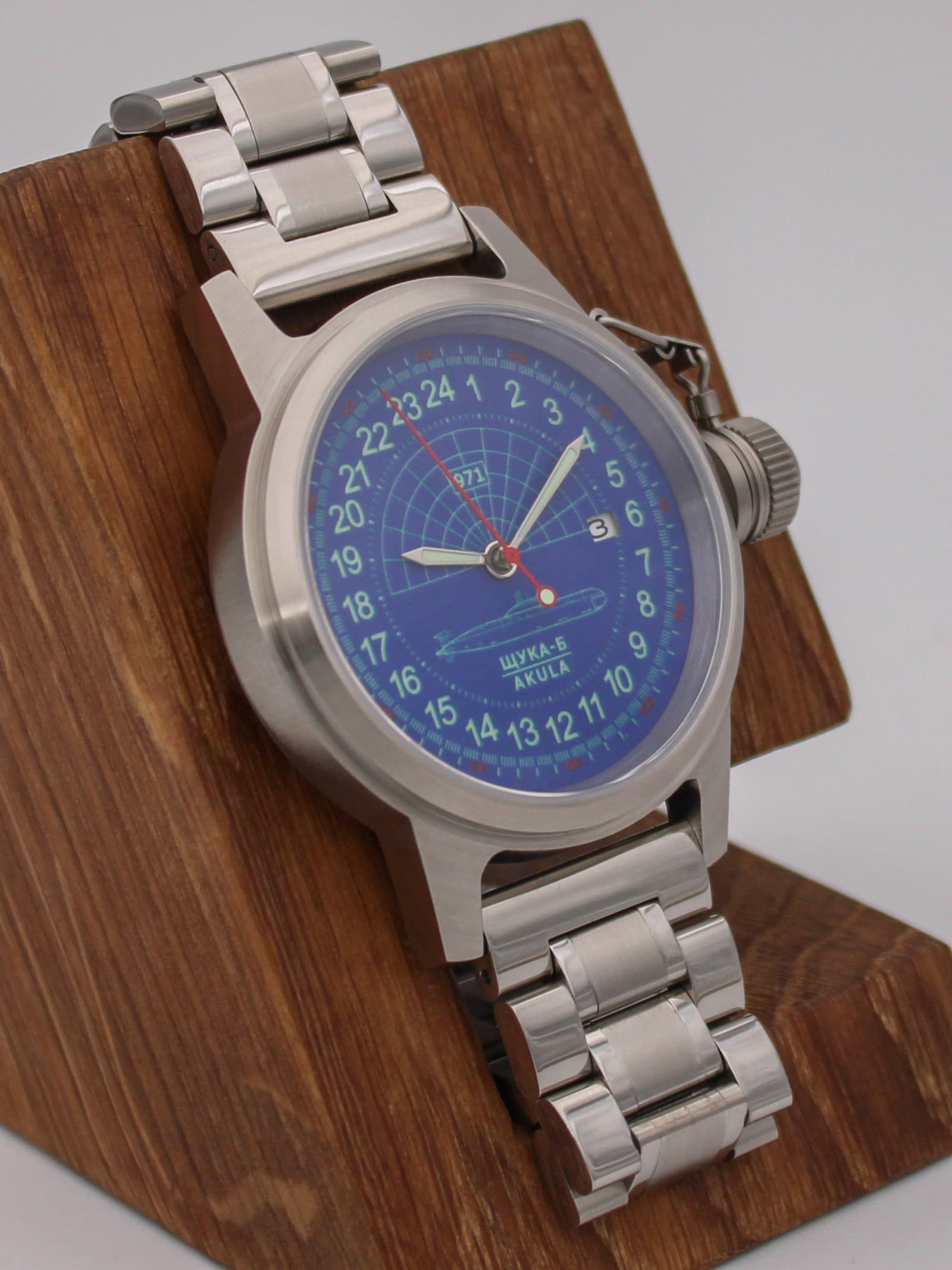 Часы 971 / Щука-Б (Akula) механические с автоподзаводом (Seiko NH34A) 45.288.2