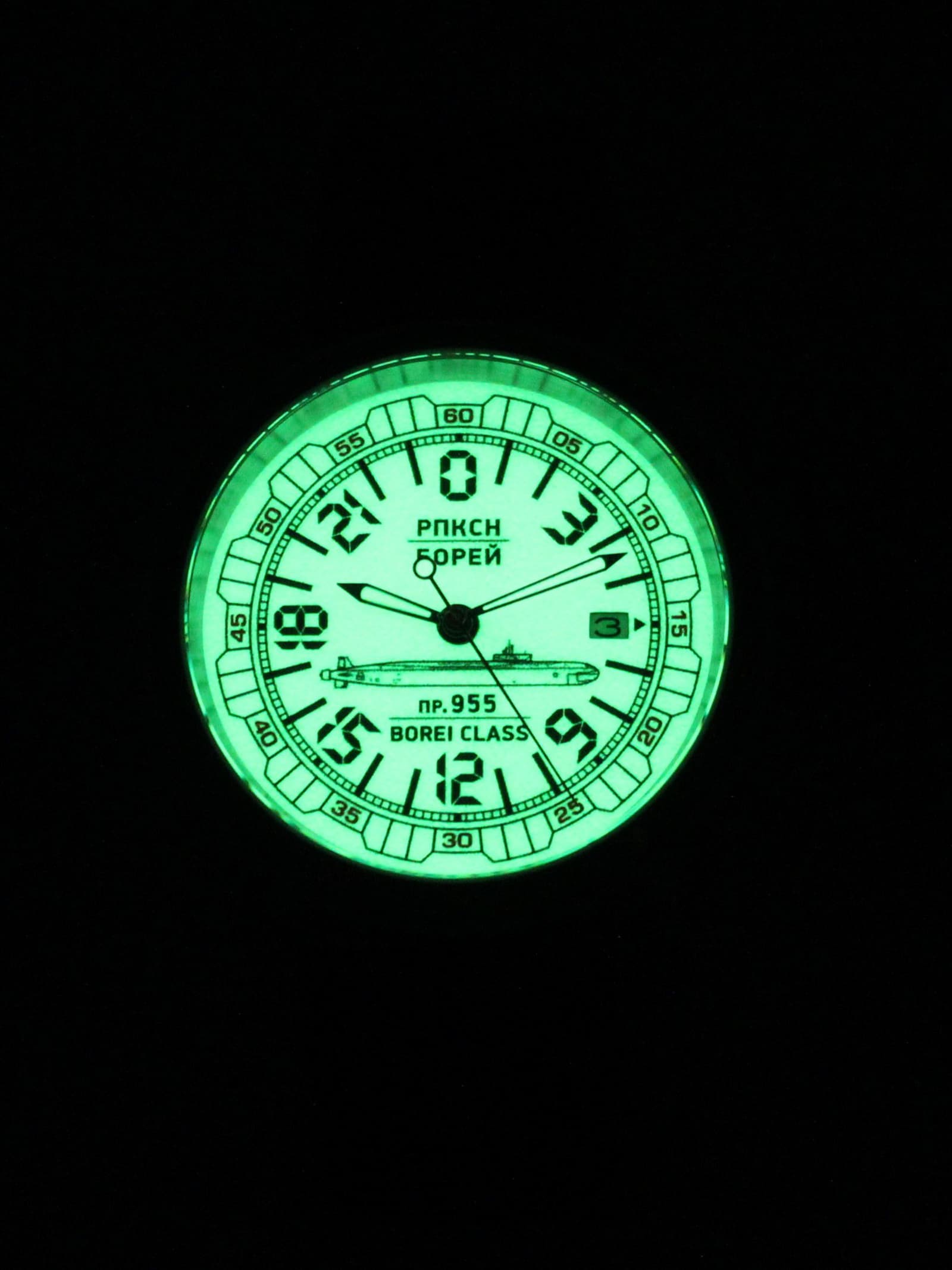 Часы РПКСН 955 Борей (Borei class) механические с автоподзаводом (Seiko NH34A) 45.190.21