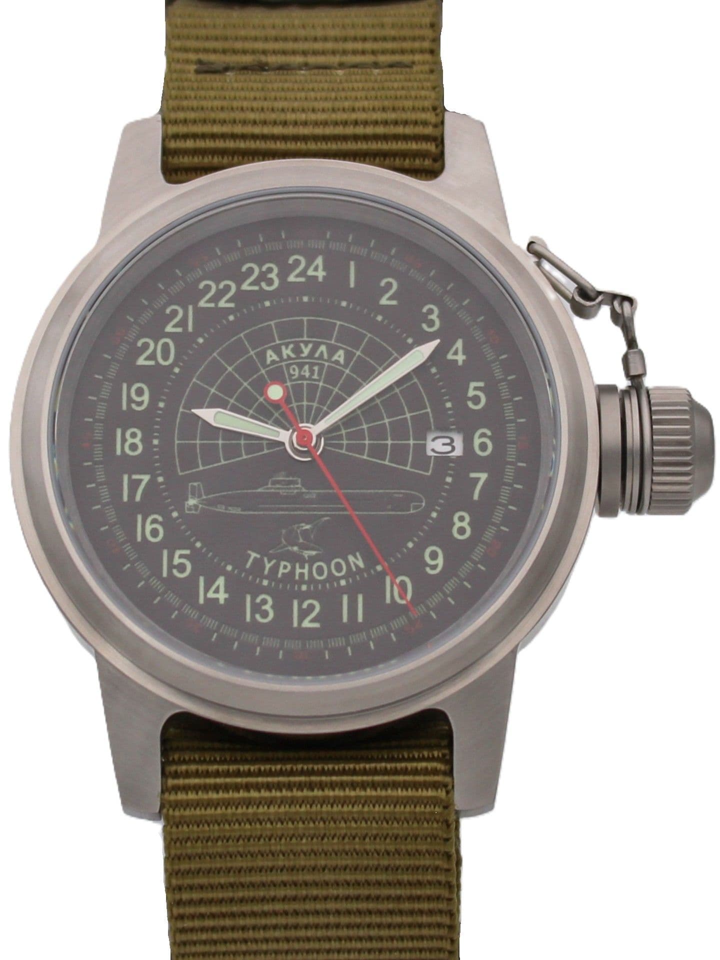 Часы 941 / Акула (Typhoon) механические с автоподзаводом (Seiko NH34A) 45.145.21