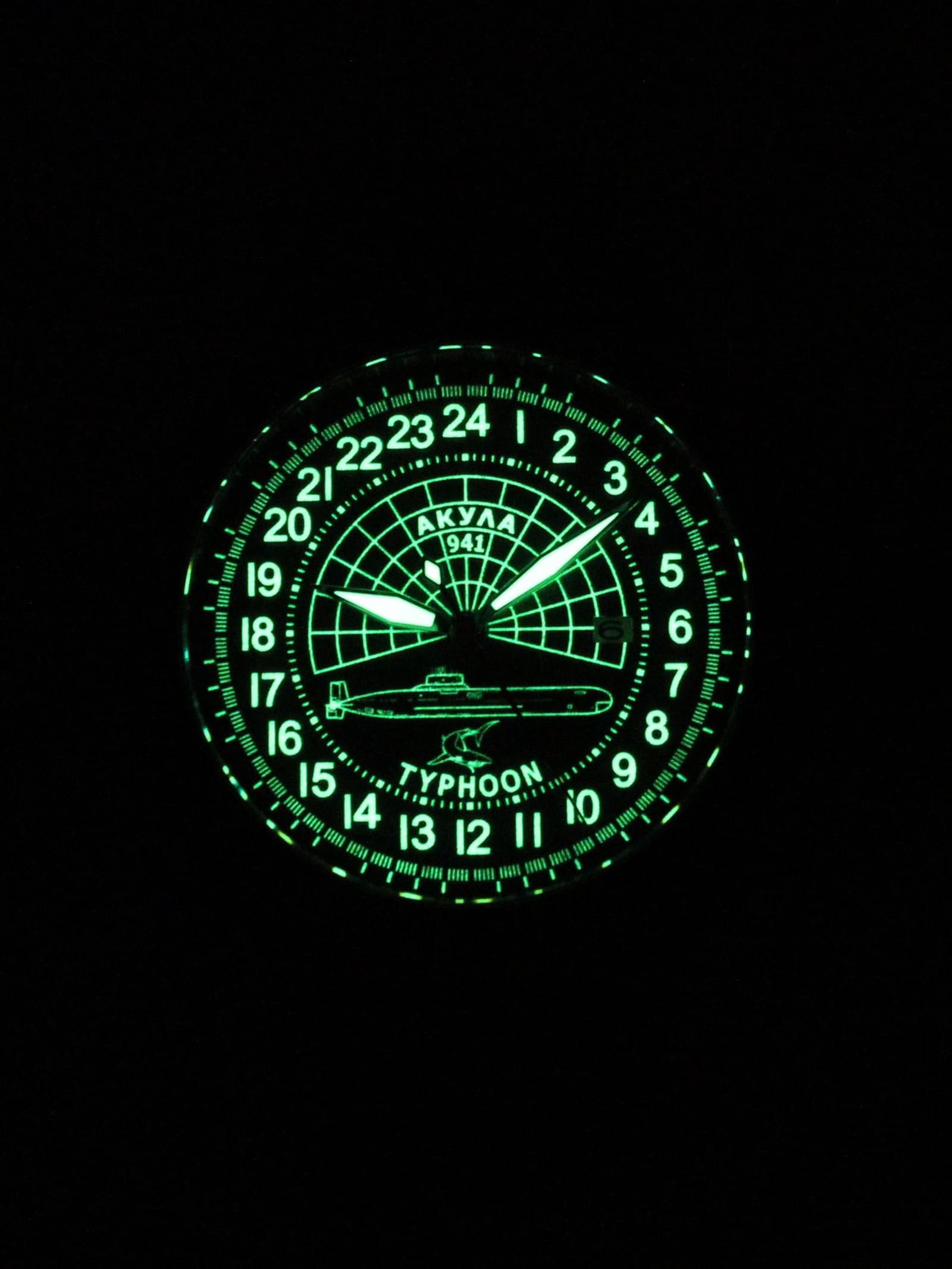 Часы 941 / Акула (Typhoon) механические с автоподзаводом (Seiko NH34A) 152.145.01
