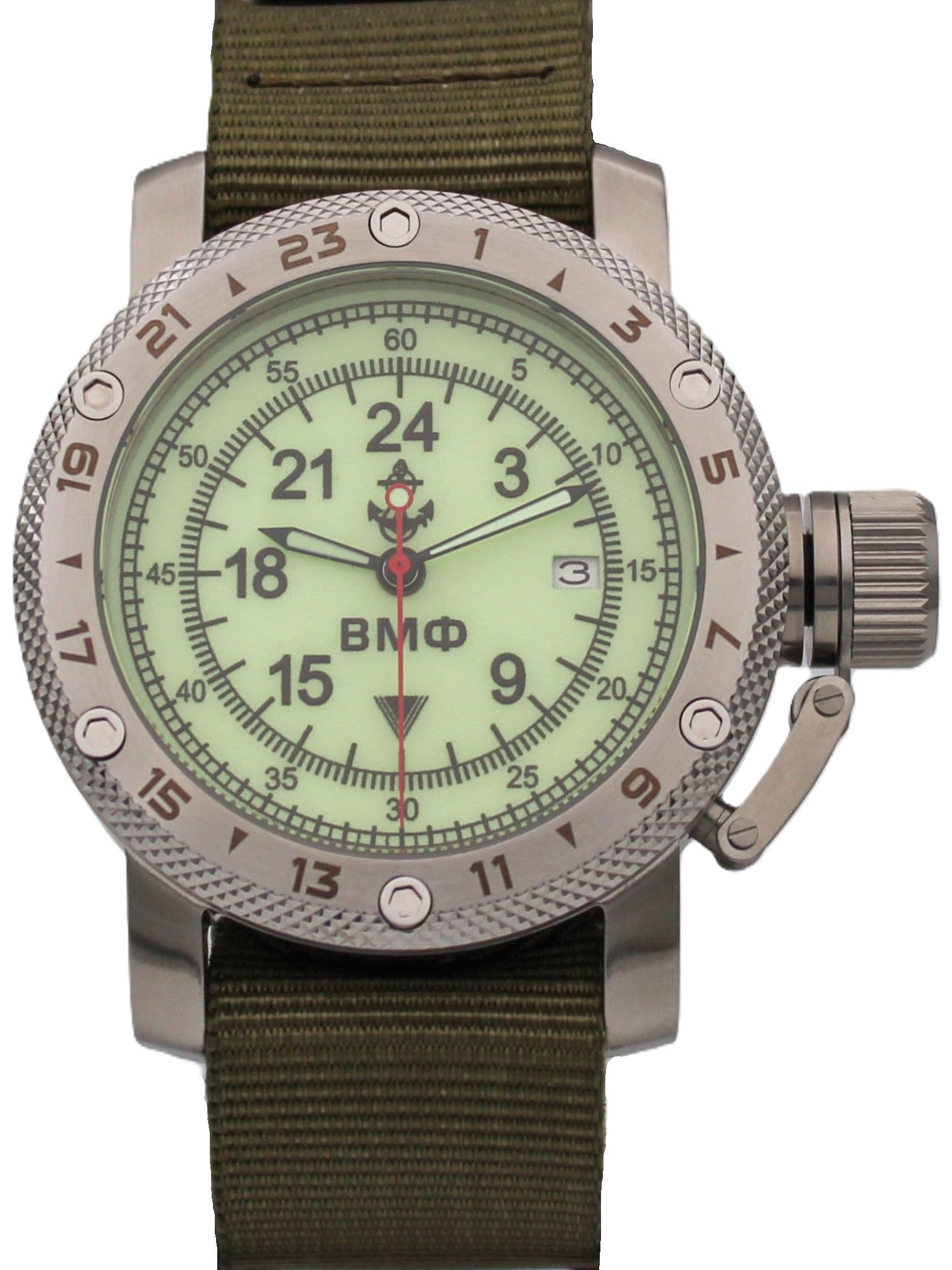 Часы ВМФ механические с автоподзаводом (Seiko NH34A) 47.030.21