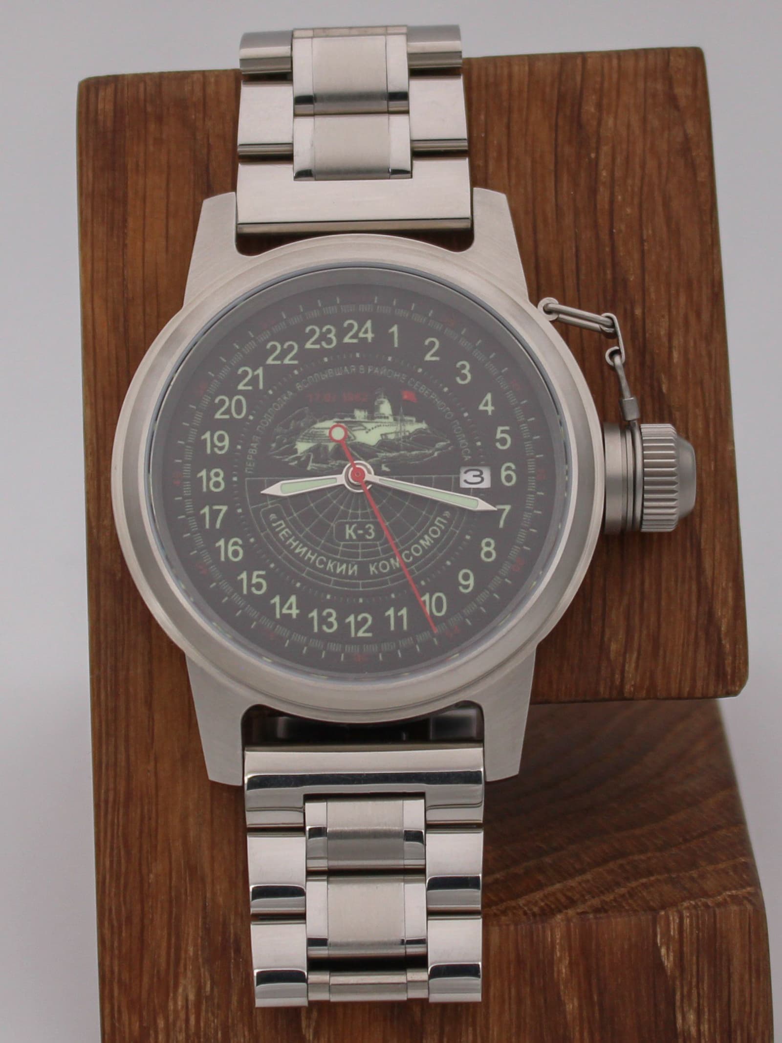 Часы К-3 "Ленинский комсомол" механические с автоподзаводом (Seiko NH34A) 45.152.2