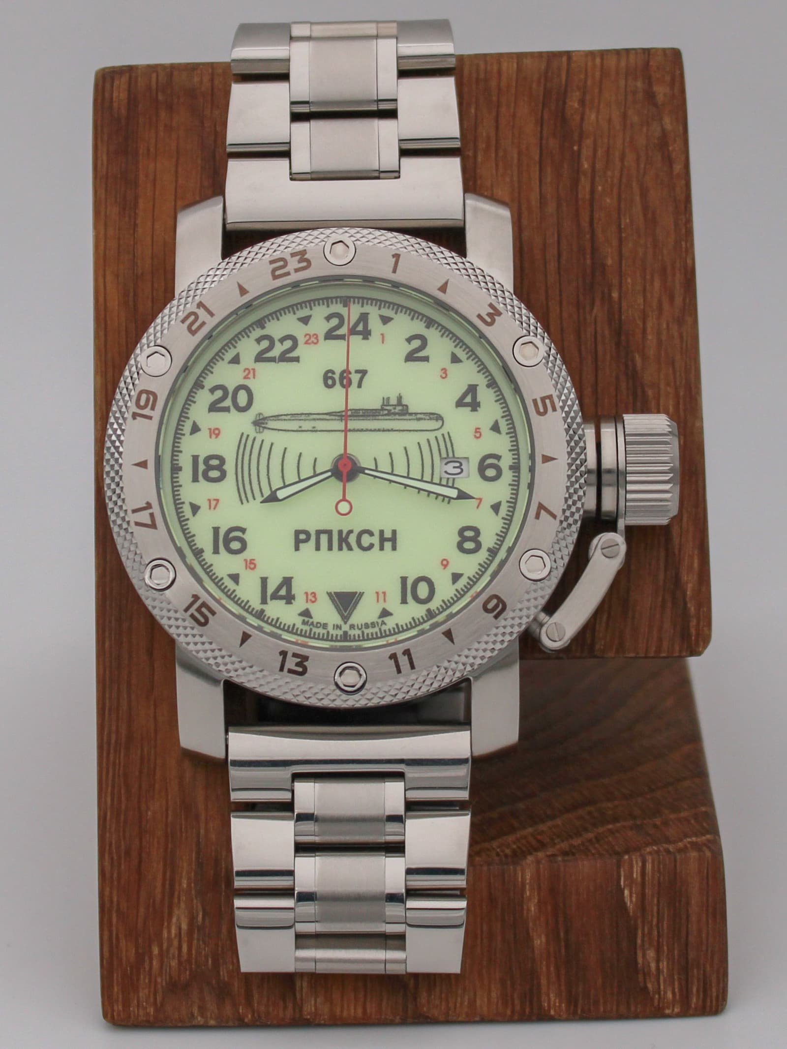 Часы 667 РПКСН механические с автоподзаводом (Seiko NH34A) 47.038.2
