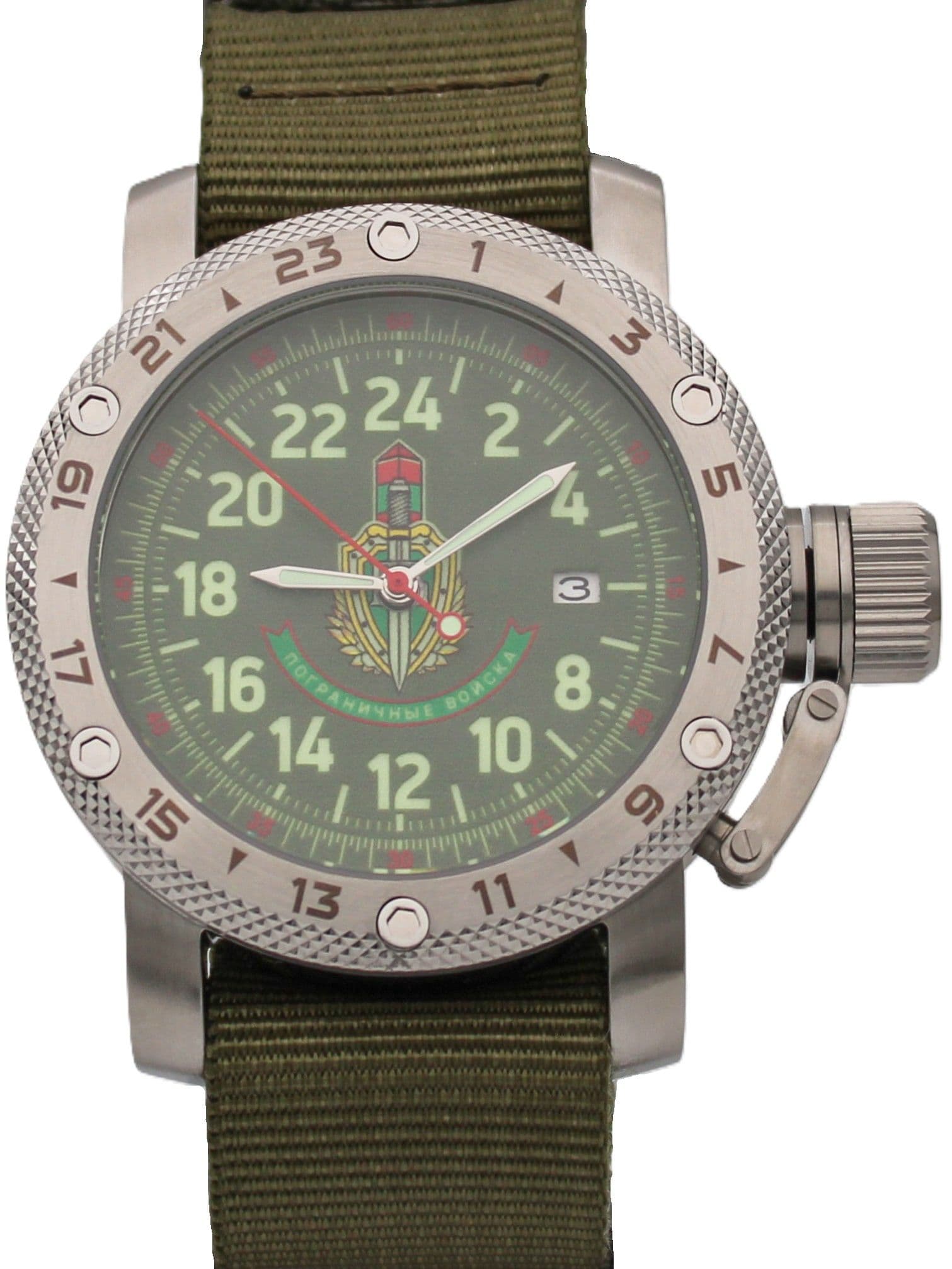 Часы Погранвойска механические с автоподзаводом (Seiko NH34A) 47.242.21