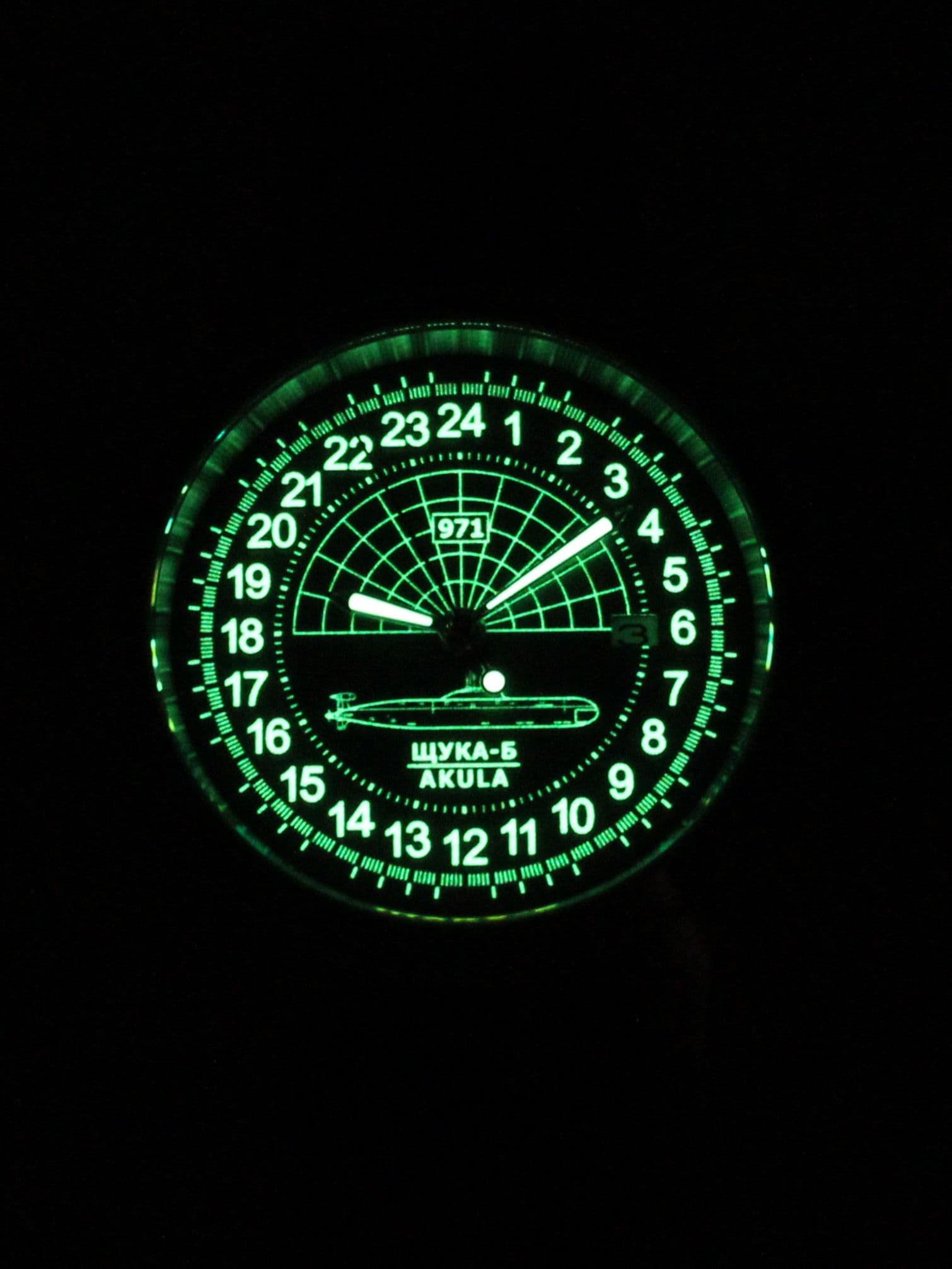 Часы 971 / Щука-Б (Akula) механические с автоподзаводом (Seiko NH34A) 45.063.01