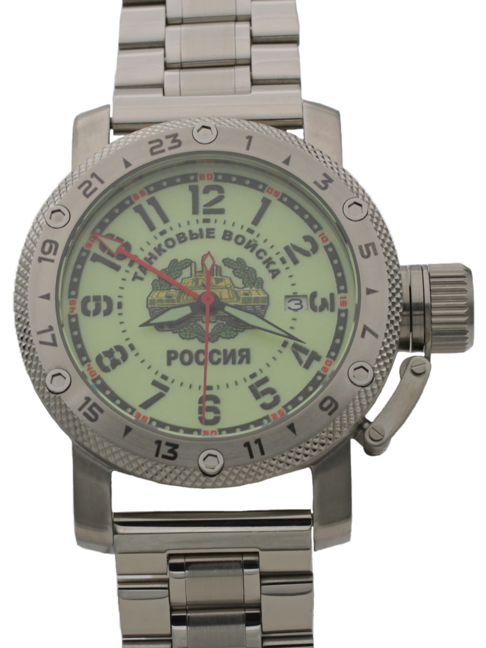 Часы Танковые войска механические с автоподзаводом (Seiko NH34A) 47.210.2