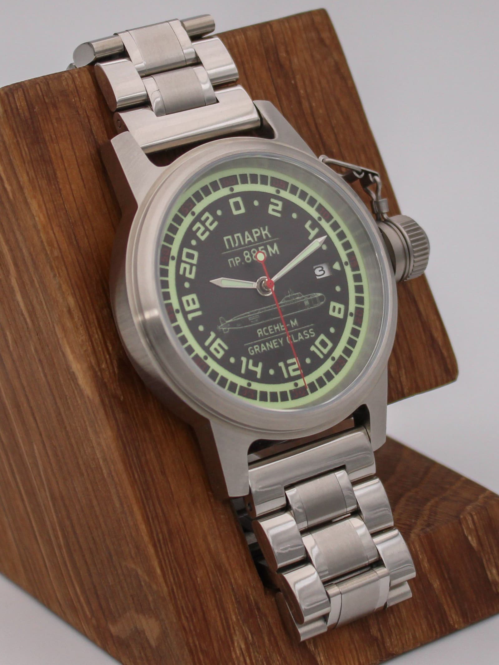 Часы ПЛАРК 885М Ясень-М (Graney class) механические с автоподзаводом (Seiko NH34A) 45.194.2