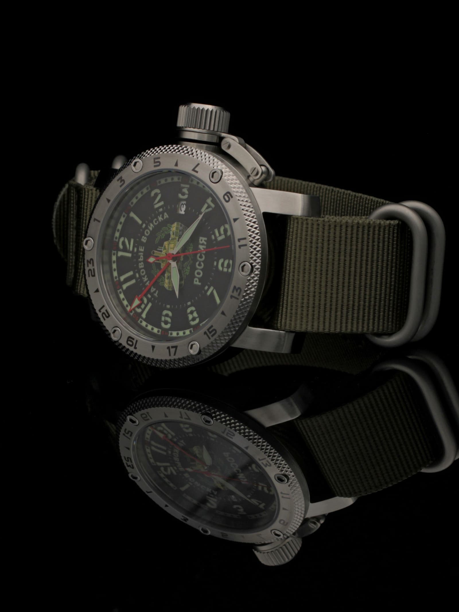 Часы Танковые войска механические с автоподзаводом (Seiko NH34A) 47.209.21