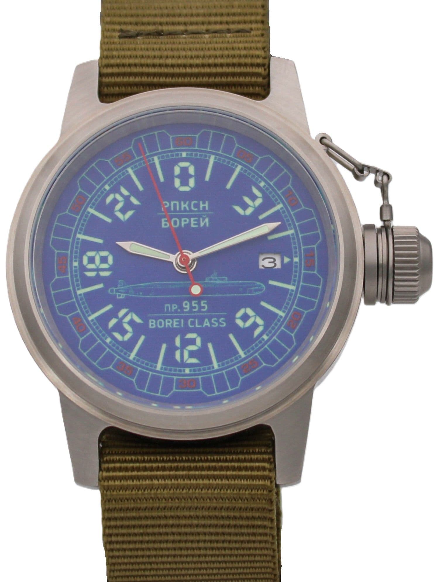 Часы РПКСН 955 Борей (Borei class) механические с автоподзаводом (Seiko NH34A) 45.192.21