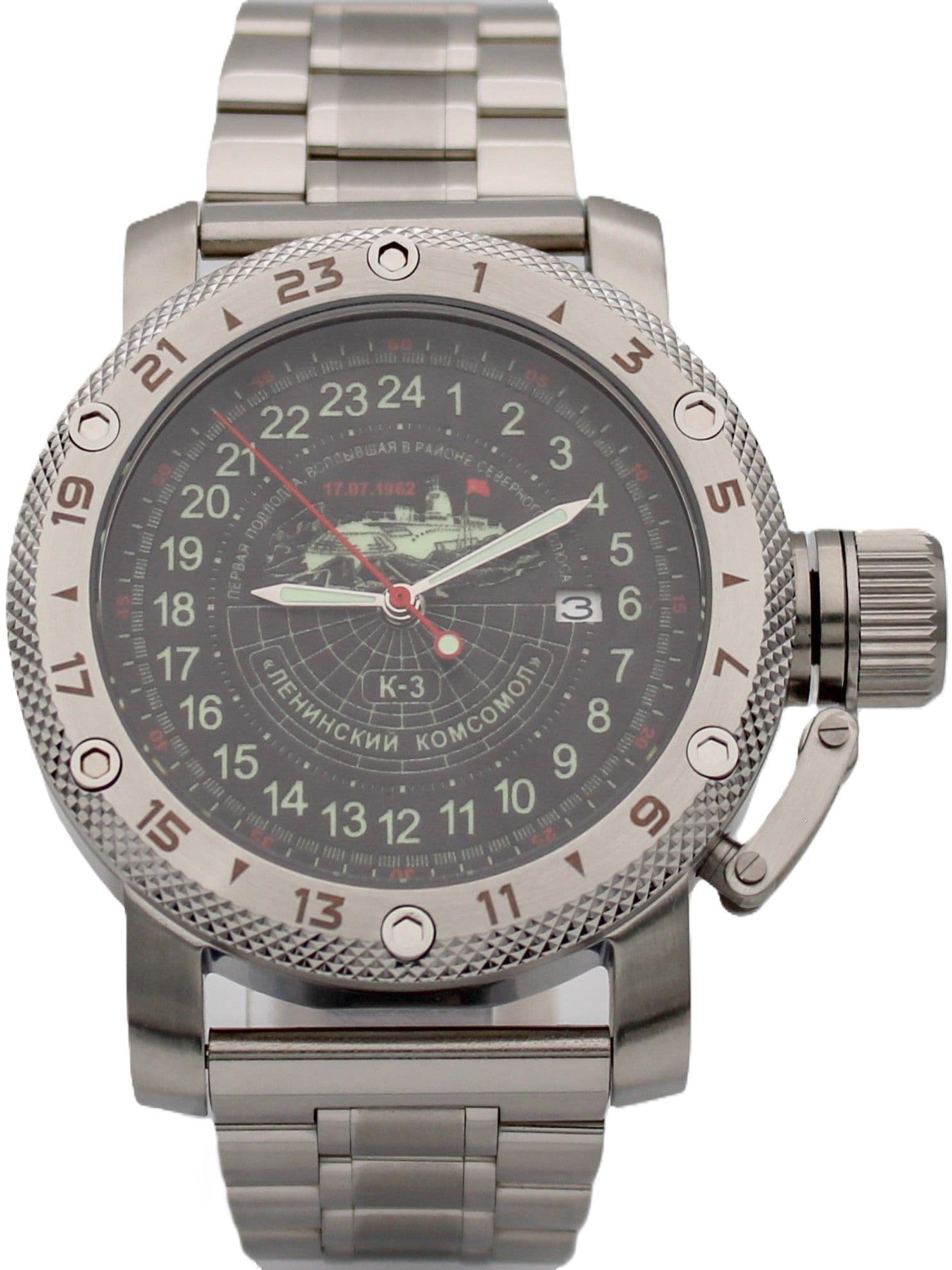 Часы К-3 "Ленинский комсомол" механические с автоподзаводом (Seiko NH34A) 47.152.2