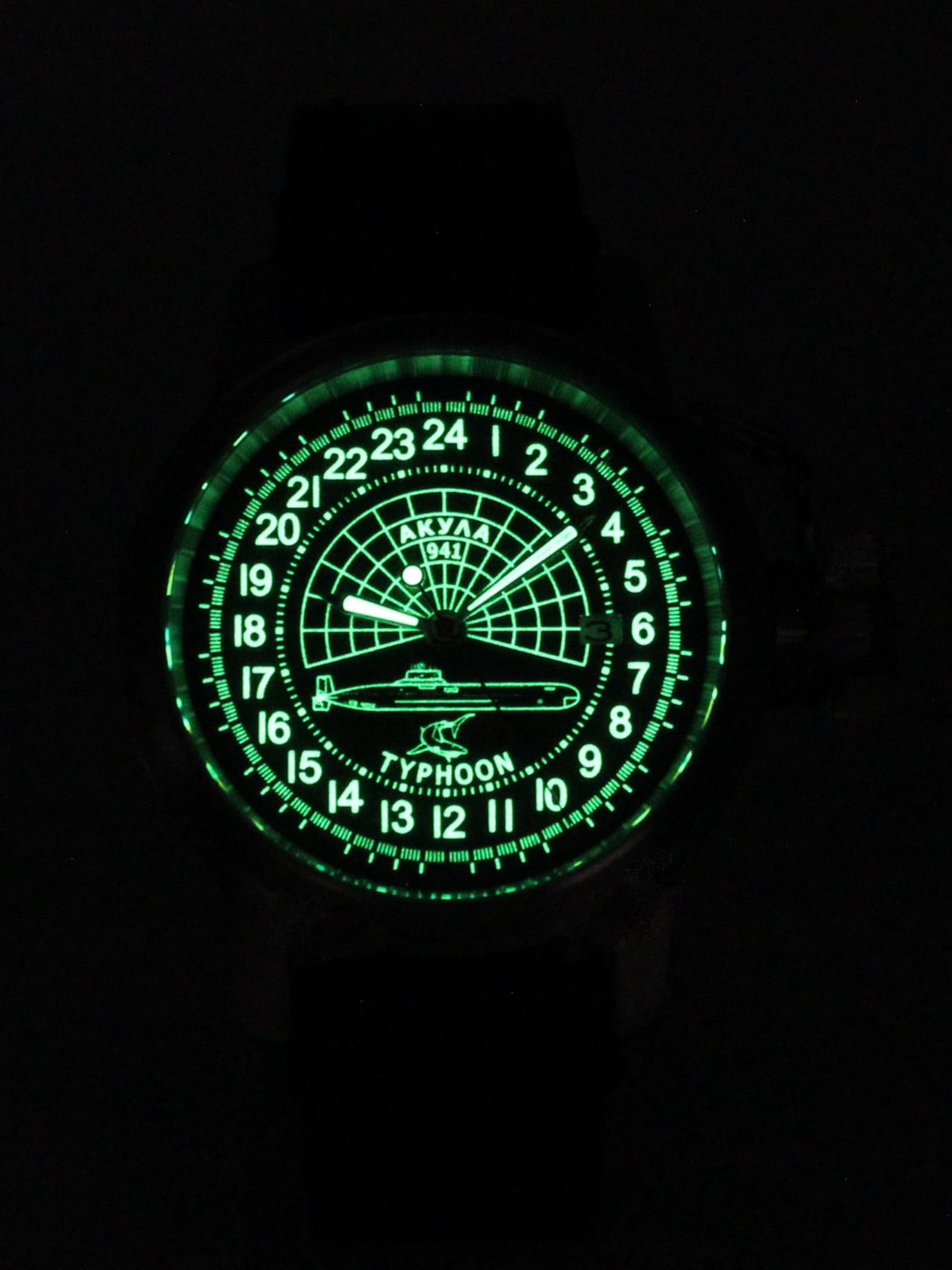 Часы 941 / Акула (Typhoon) механические с автоподзаводом (Seiko NH34A) 45.145.2