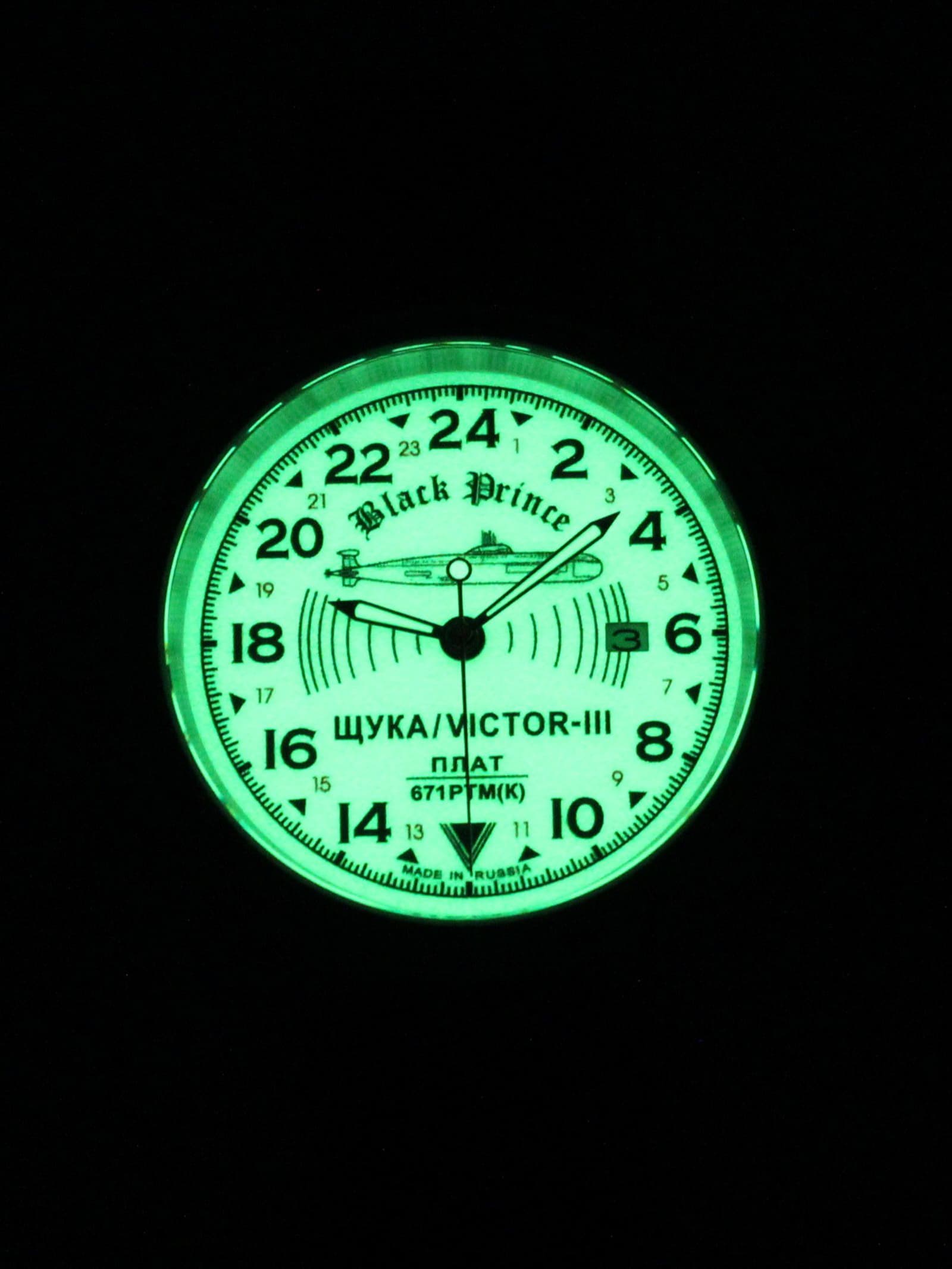 Часы 671 / Щука (Black Prince) механические с автоподзаводом (Seiko NH34A) 45.066.01