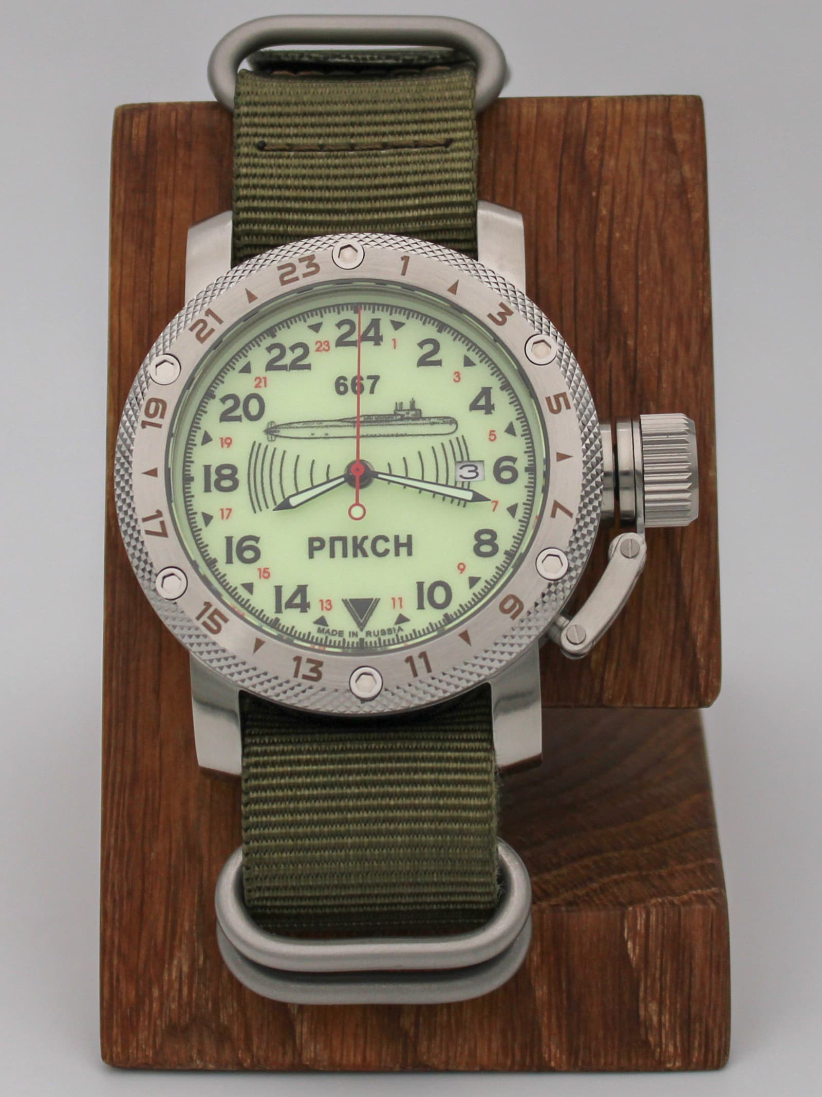 Часы 667 РПКСН механические с автоподзаводом (Seiko NH34A) 47.038.21