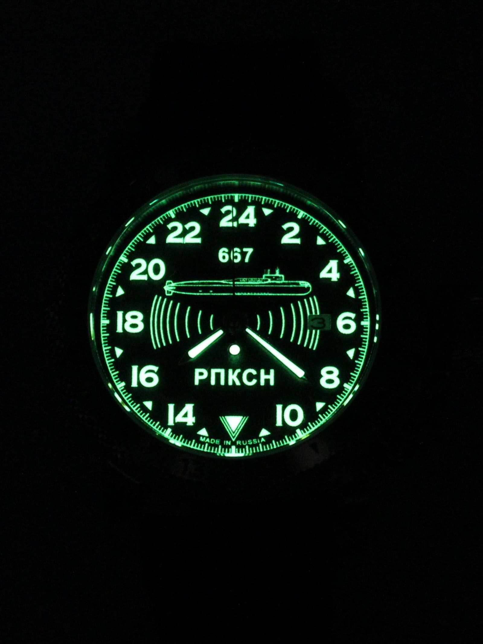 Часы 667 РПКСН механические с автоподзаводом (Seiko NH34A) 47.039.01