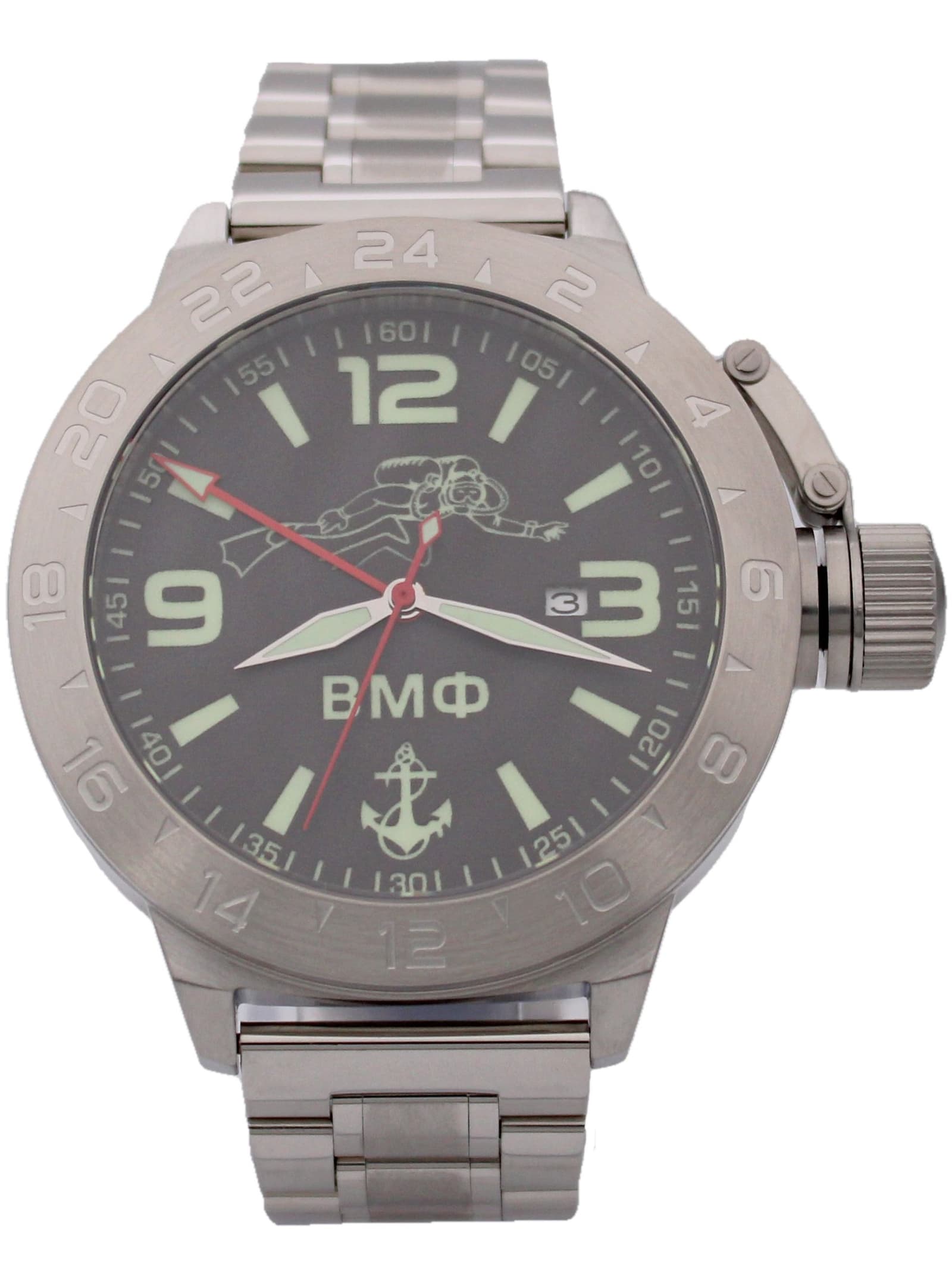 Часы ВМФ Боевой пловец механические с автоподзаводом (Seiko NH34A) 52.028.2