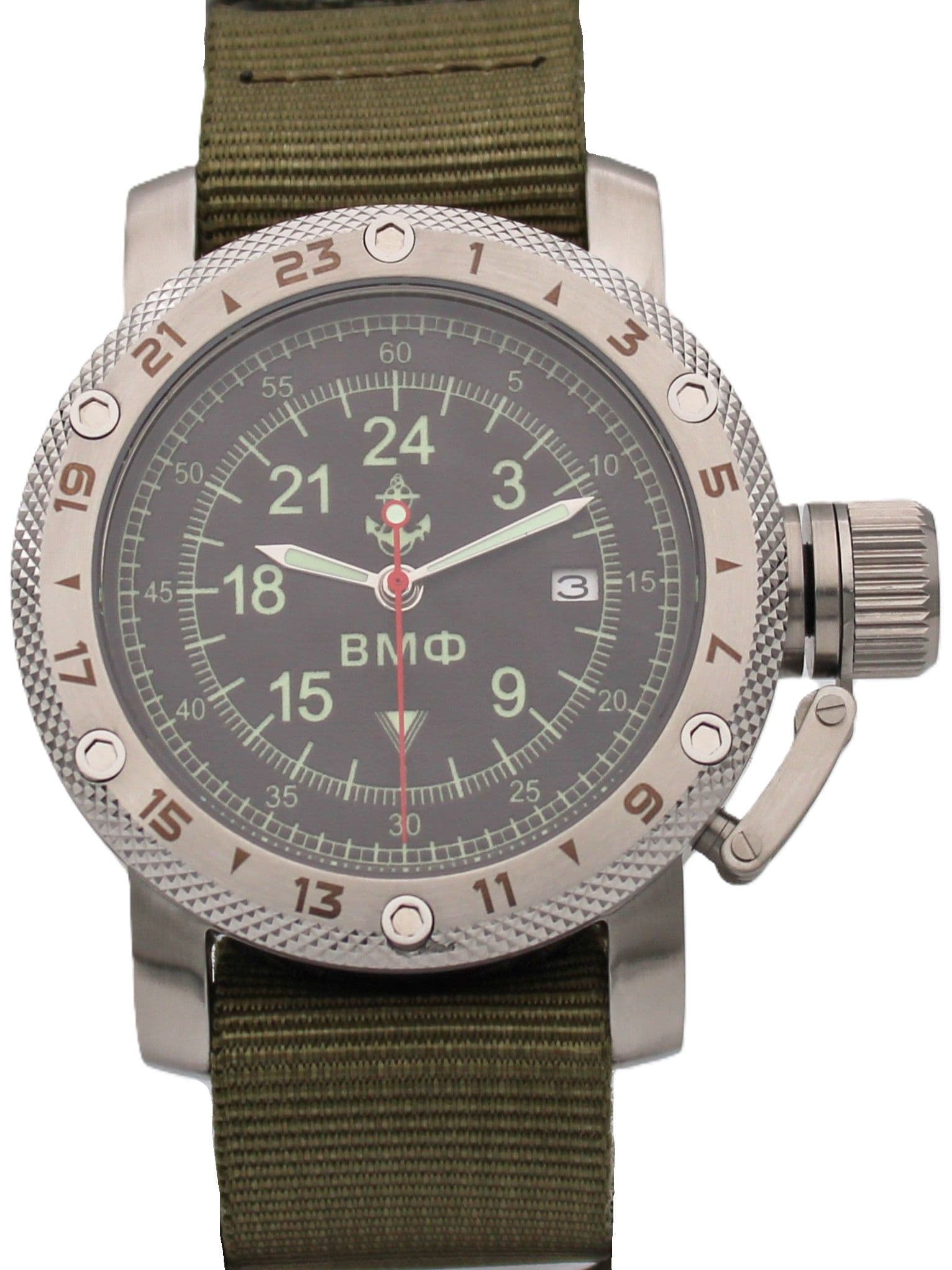 Часы ВМФ механические с автоподзаводом (Seiko NH34A) 47.060.21
