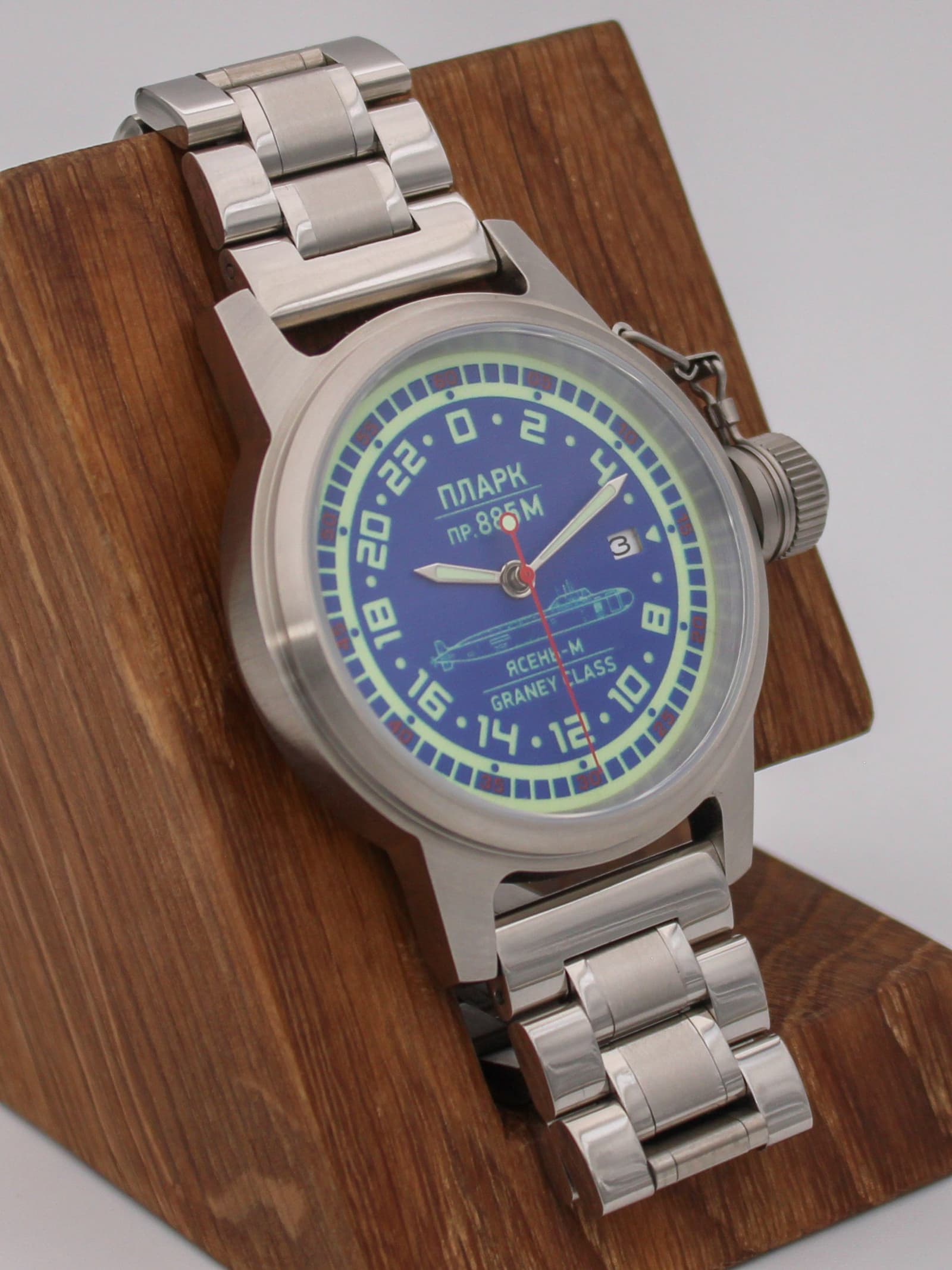 Часы ПЛАРК 885М Ясень-М (Graney class) механические с автоподзаводом (Seiko NH34A) 45.195.2