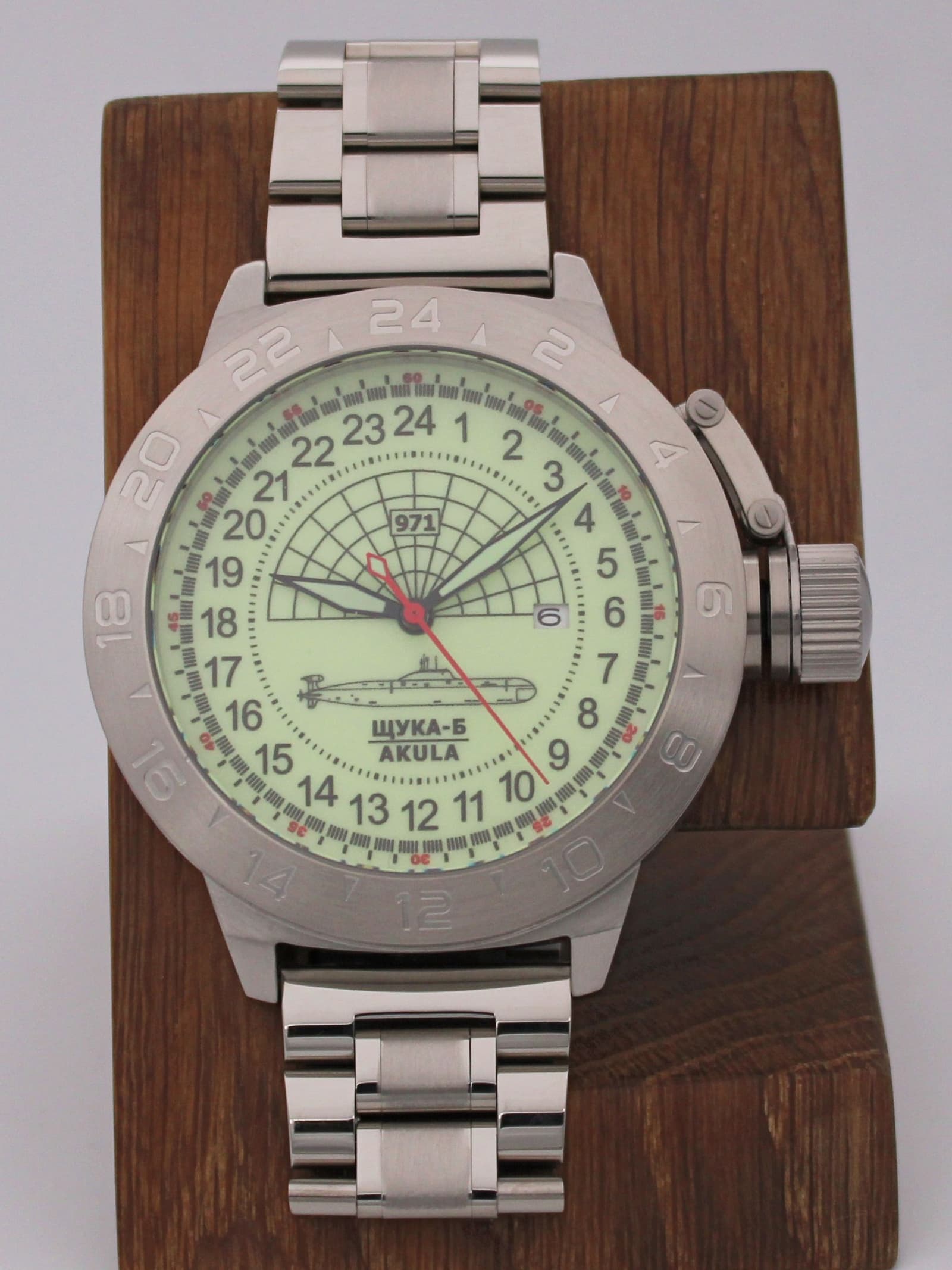 Часы 971 / Щука-Б (Akula) механические с автоподзаводом (Seiko NH34A) 52.061.2