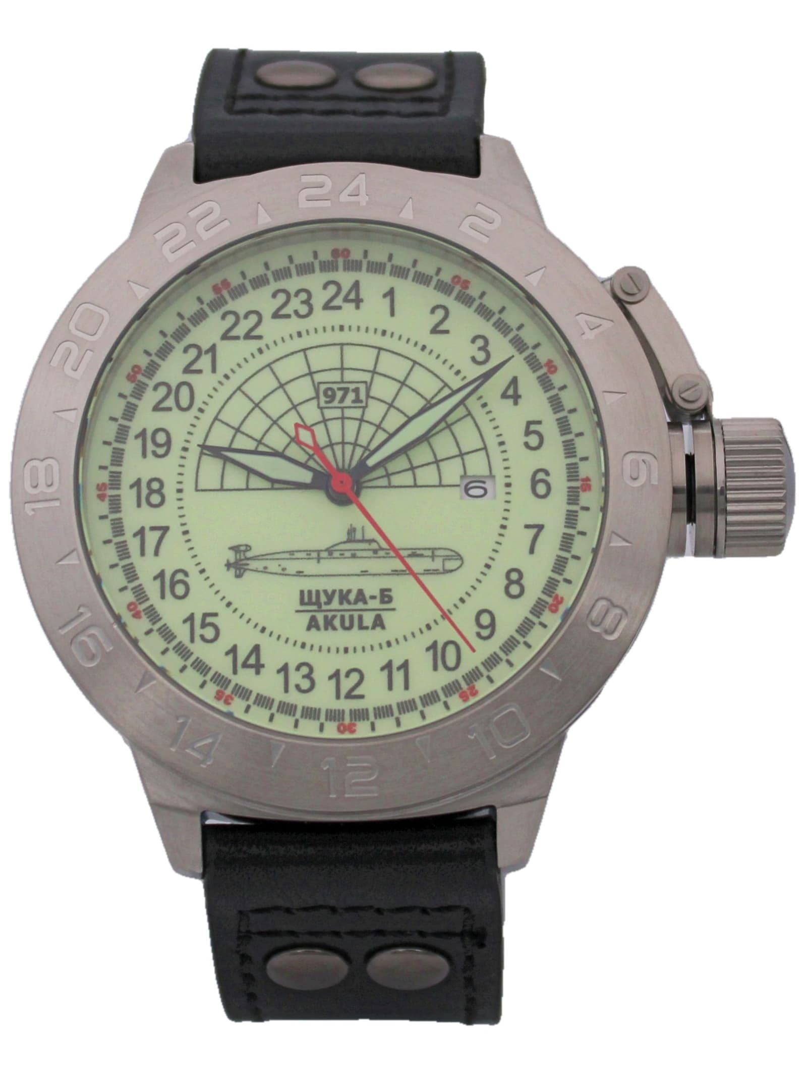 Часы 971 / Щука-Б (Akula) механические с автоподзаводом (Seiko NH34A) 52.061.01