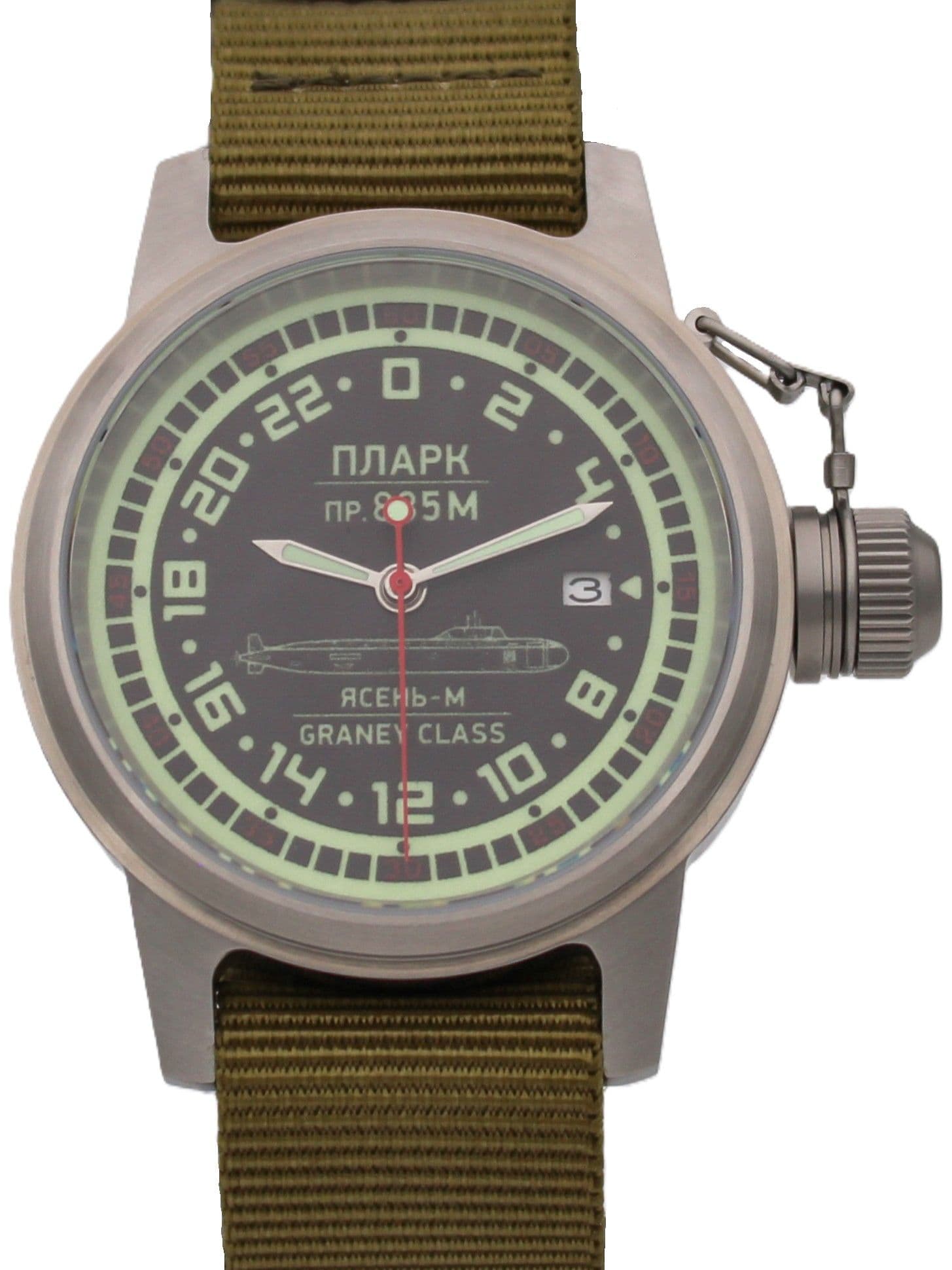 Часы ПЛАРК 885М Ясень-М (Graney class) механические с автоподзаводом (Seiko NH34A) 45.194.21