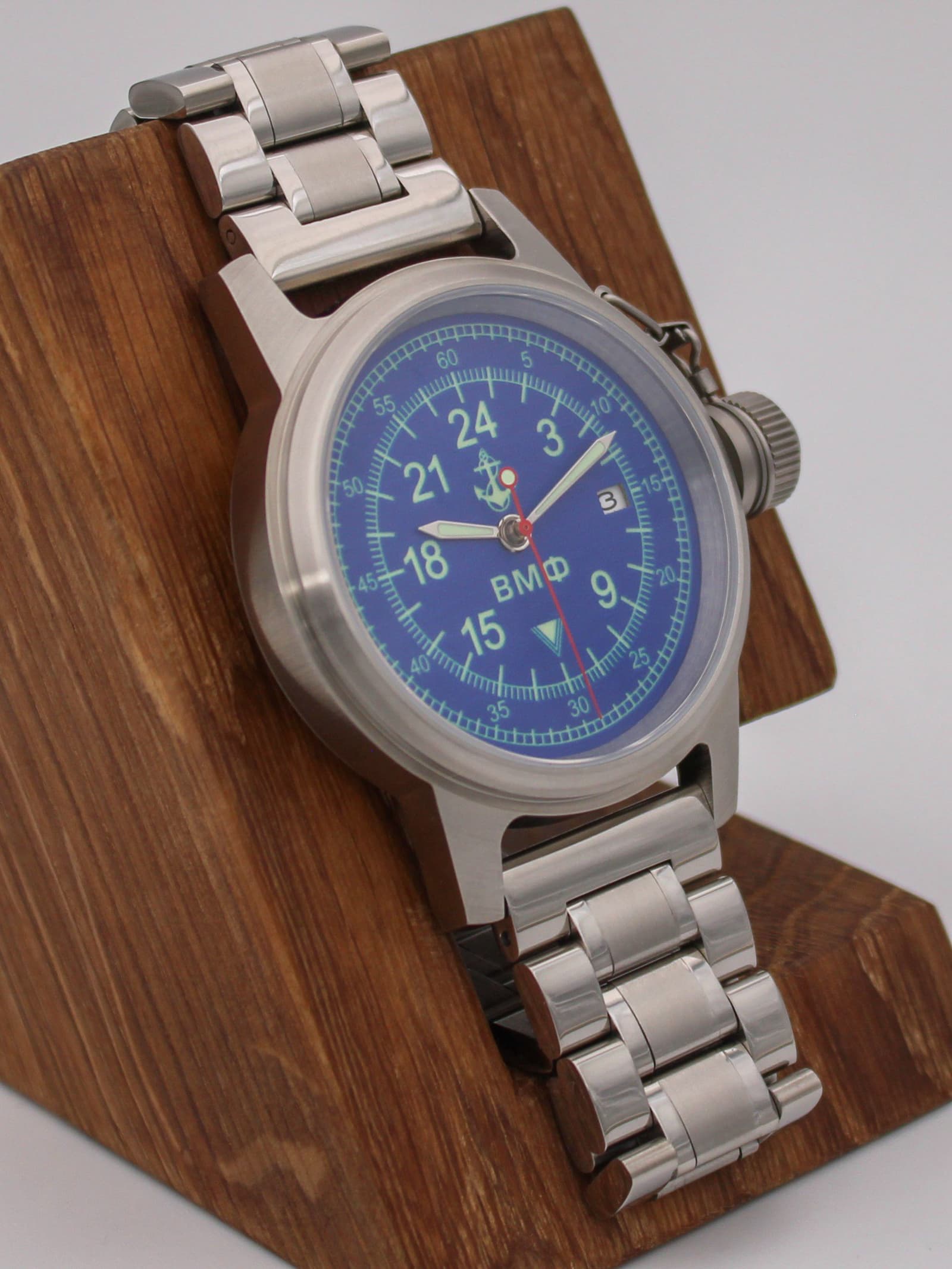 Часы ВМФ механические с автоподзаводом (Seiko NH34A) 45.070.2