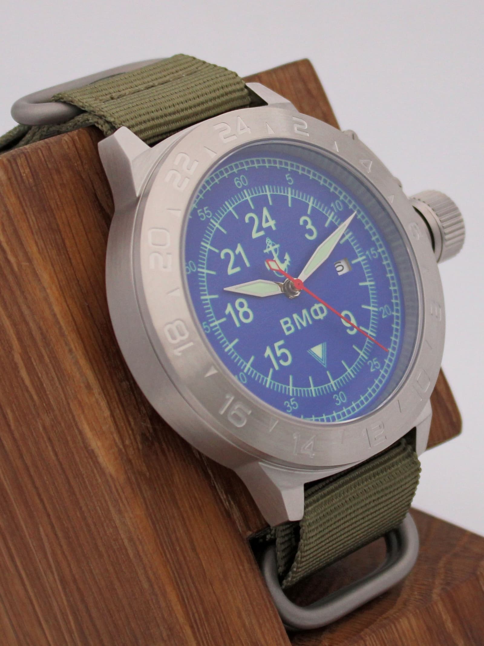 Часы ВМФ механические с автоподзаводом (Seiko NH34A) 52.070.21