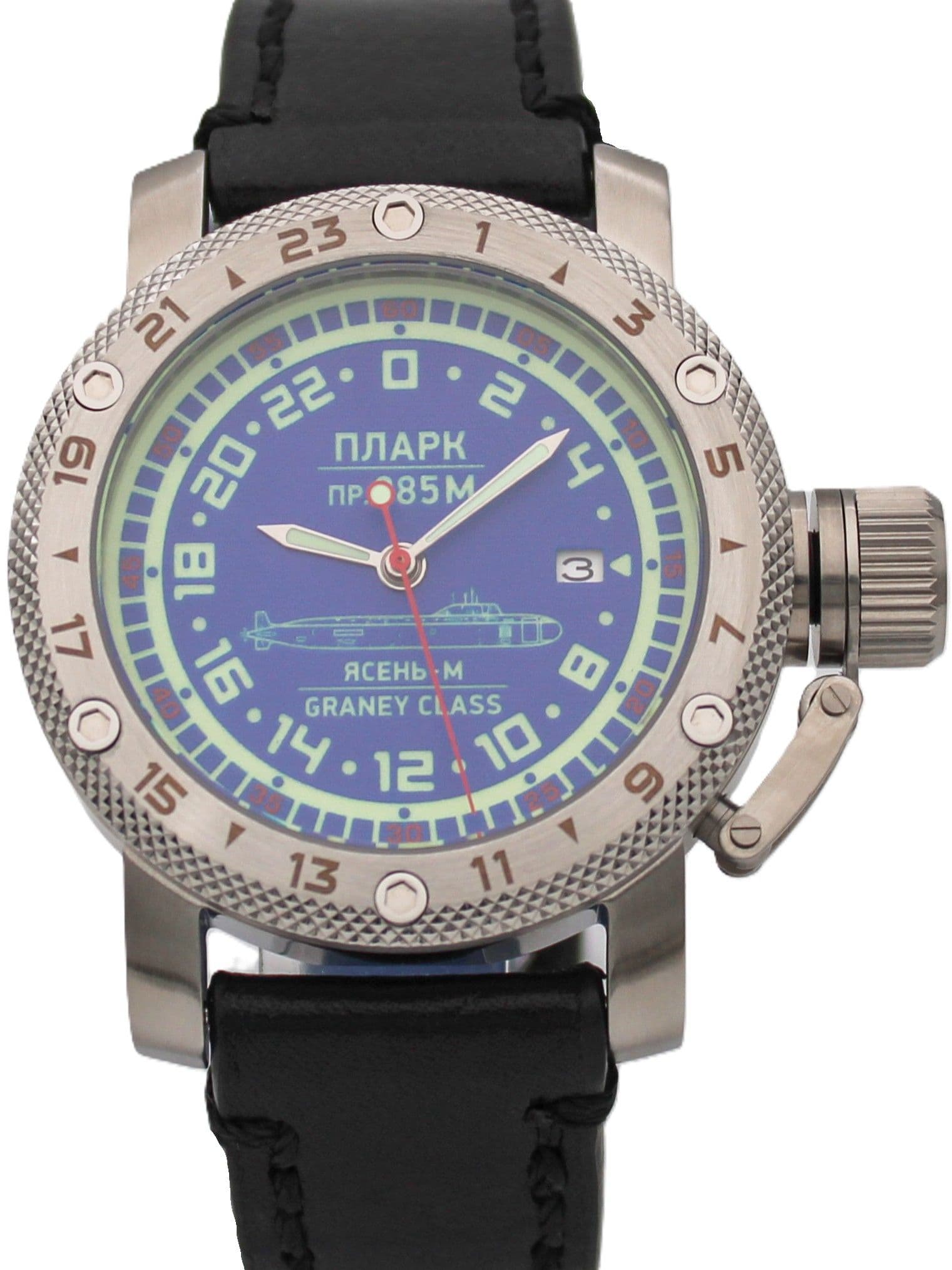 Часы ПЛАРК 885М Ясень-М (Graney class) механические с автоподзаводом (Seiko NH34A) 47.195.01