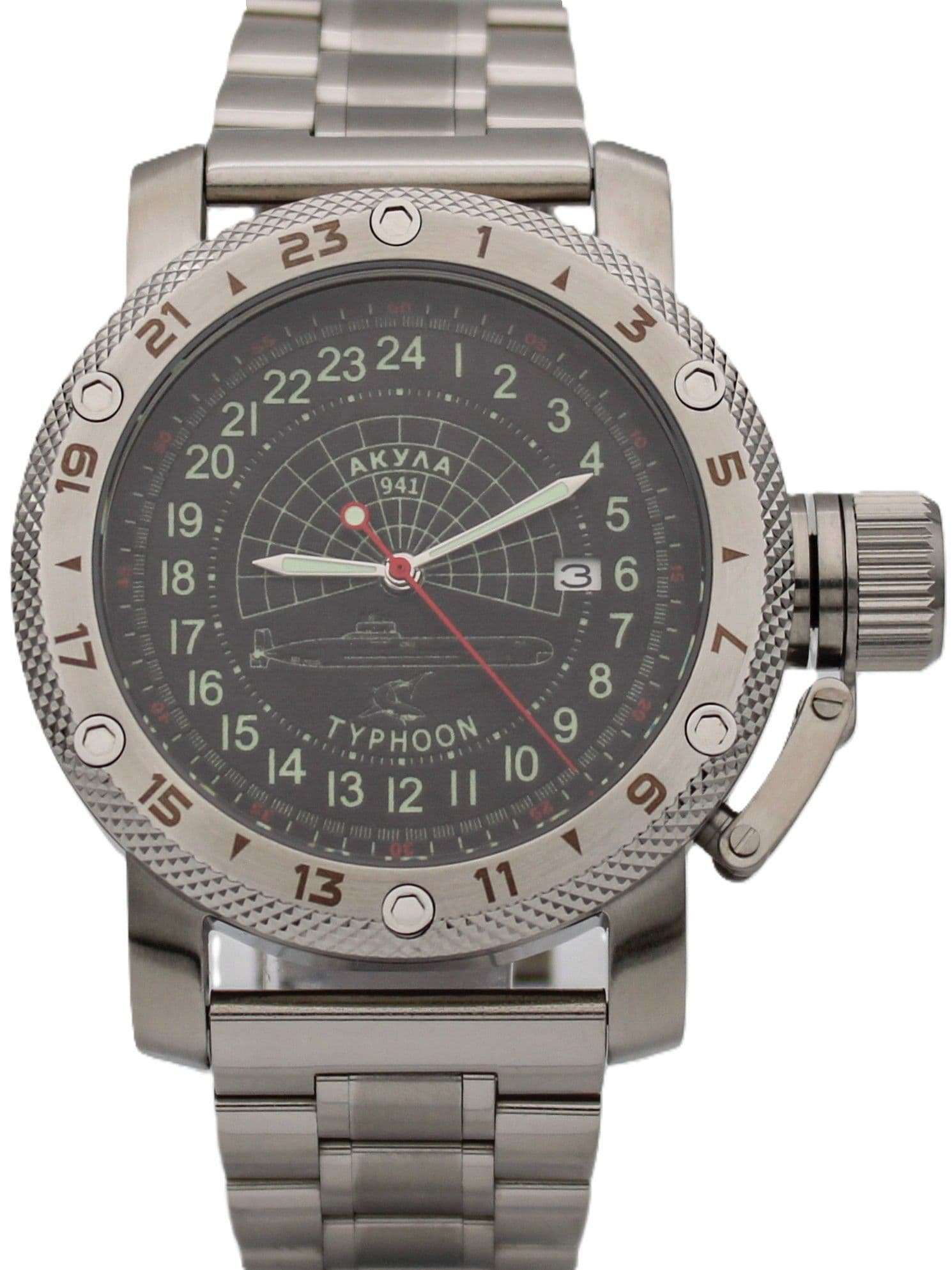 Часы 941 / Акула (Typhoon) механические с автоподзаводом (Seiko NH34A) 47.145.2