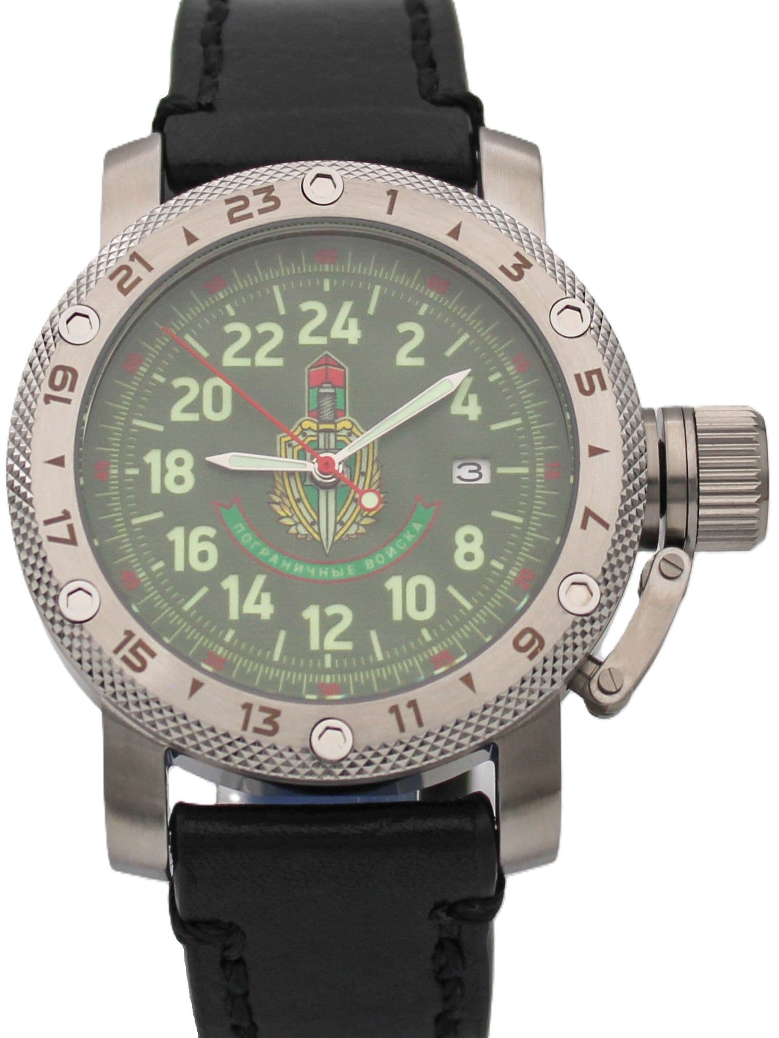 Часы Погранвойска механические с автоподзаводом (Seiko NH34A) 47.242.01