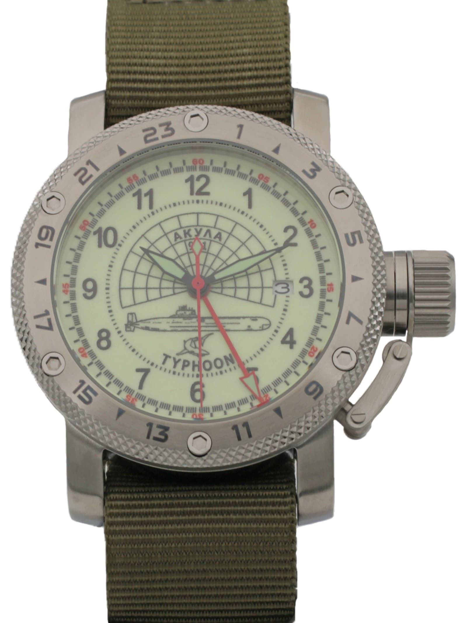 Часы 941 / Акула (Typhoon) механические с автоподзаводом (Seiko NH34A) 47.342.21