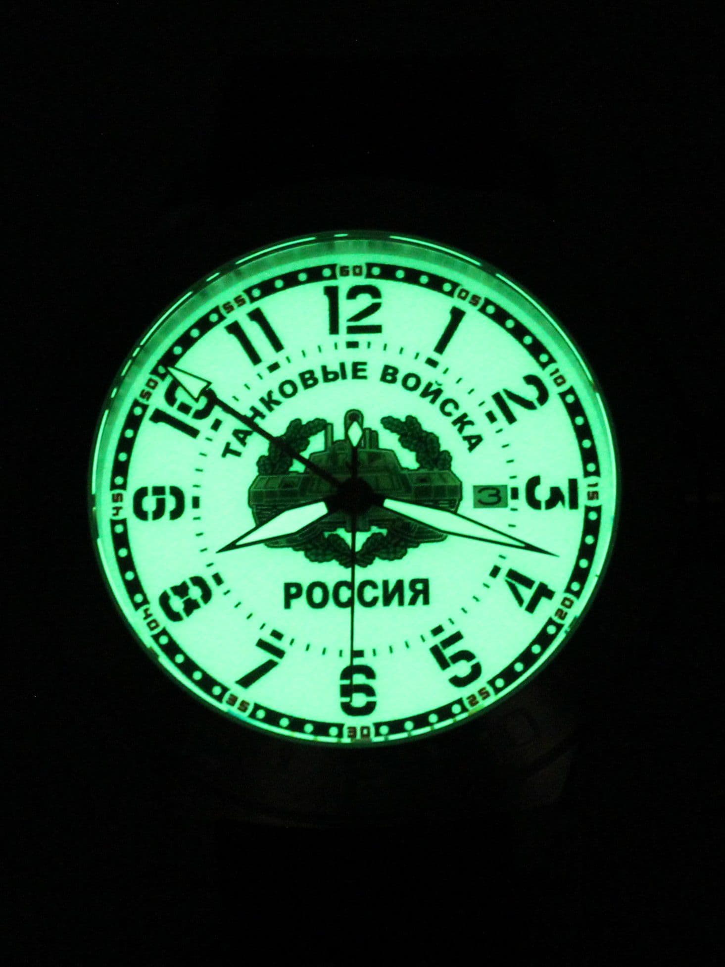 Часы Танковые войска механические с автоподзаводом (Seiko NH34A) 52.210.2