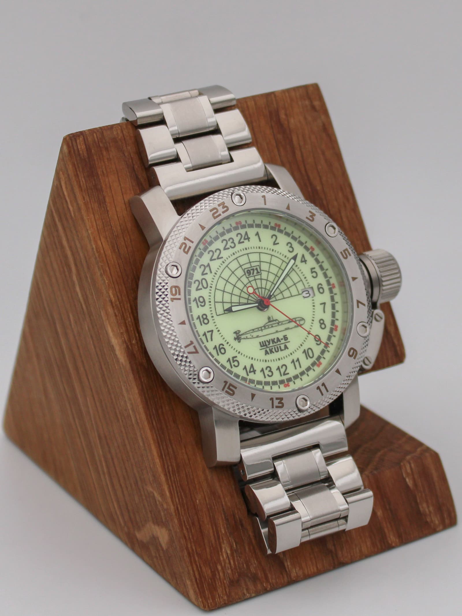 Часы 971 / Щука-Б (Akula) механические с автоподзаводом (Seiko NH34A) 47.061.2