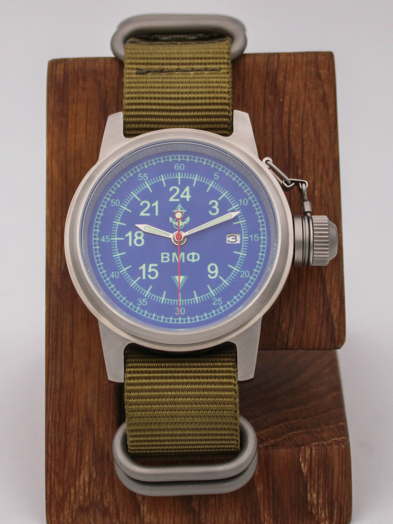Часы ВМФ механические с автоподзаводом (Seiko NH34A) 45.070.21
