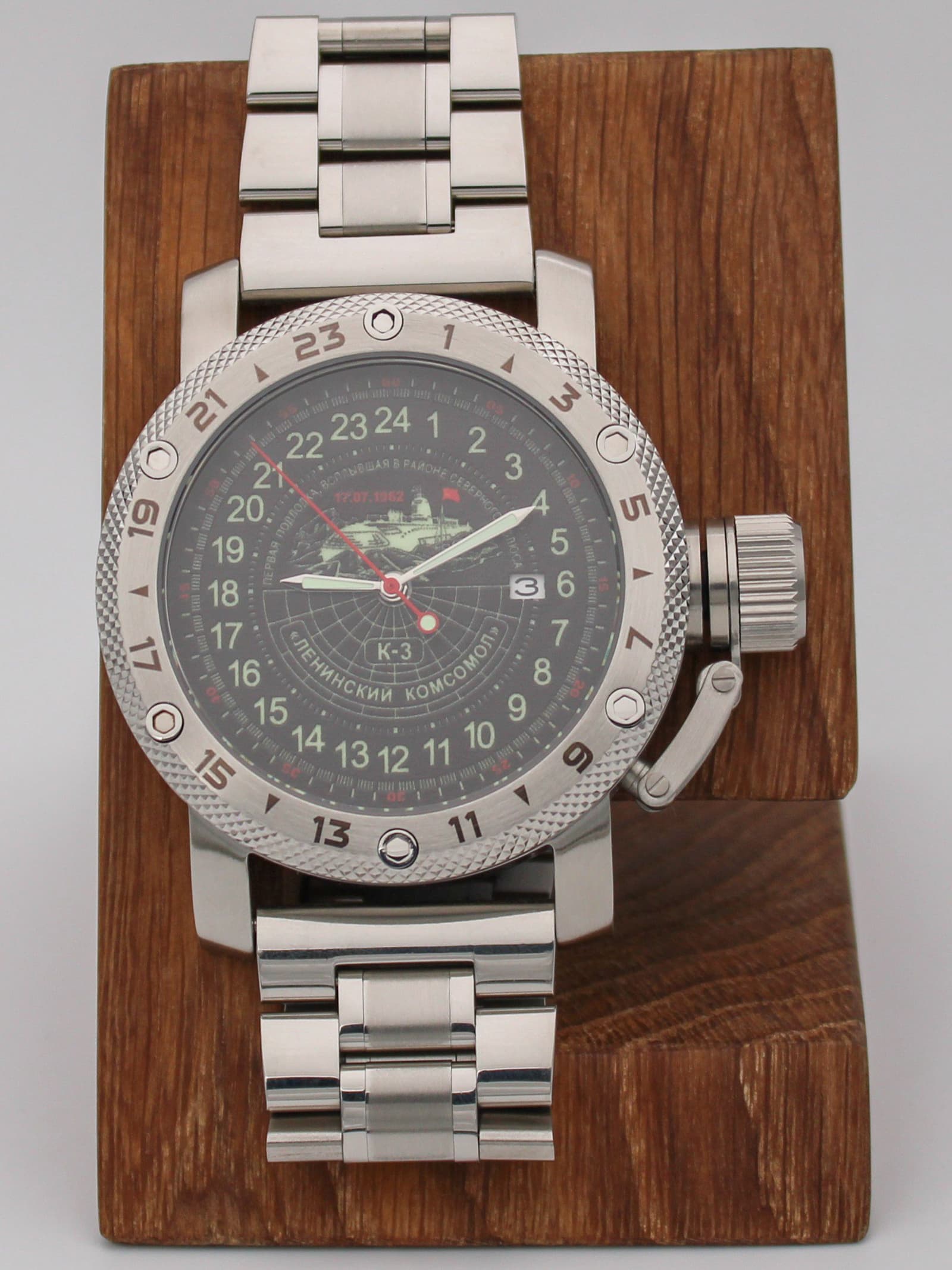 Часы К-3 "Ленинский комсомол" механические с автоподзаводом (Seiko NH34A) 47.152.2